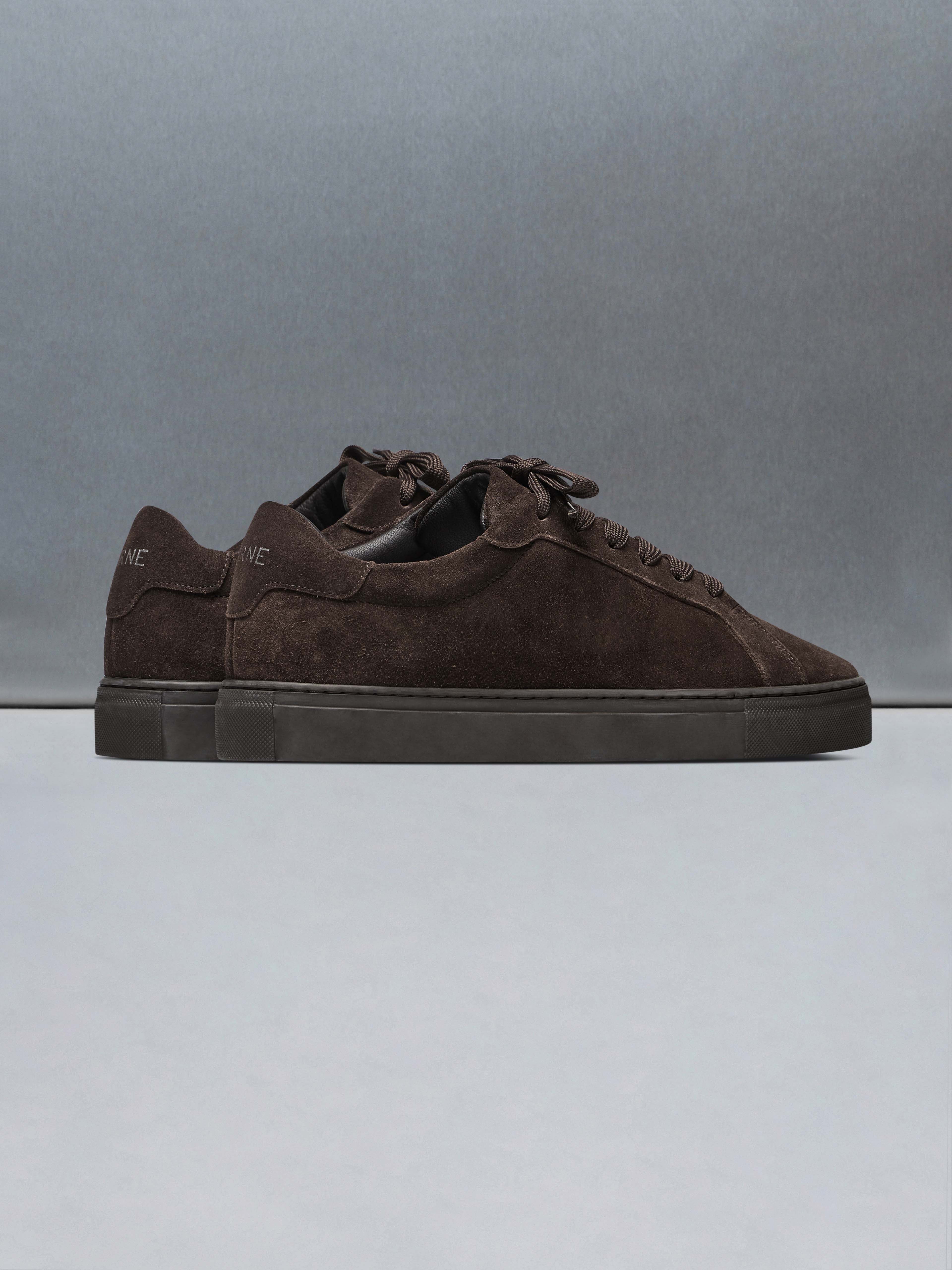 Low Essential Suede Trainer in Triple Brown