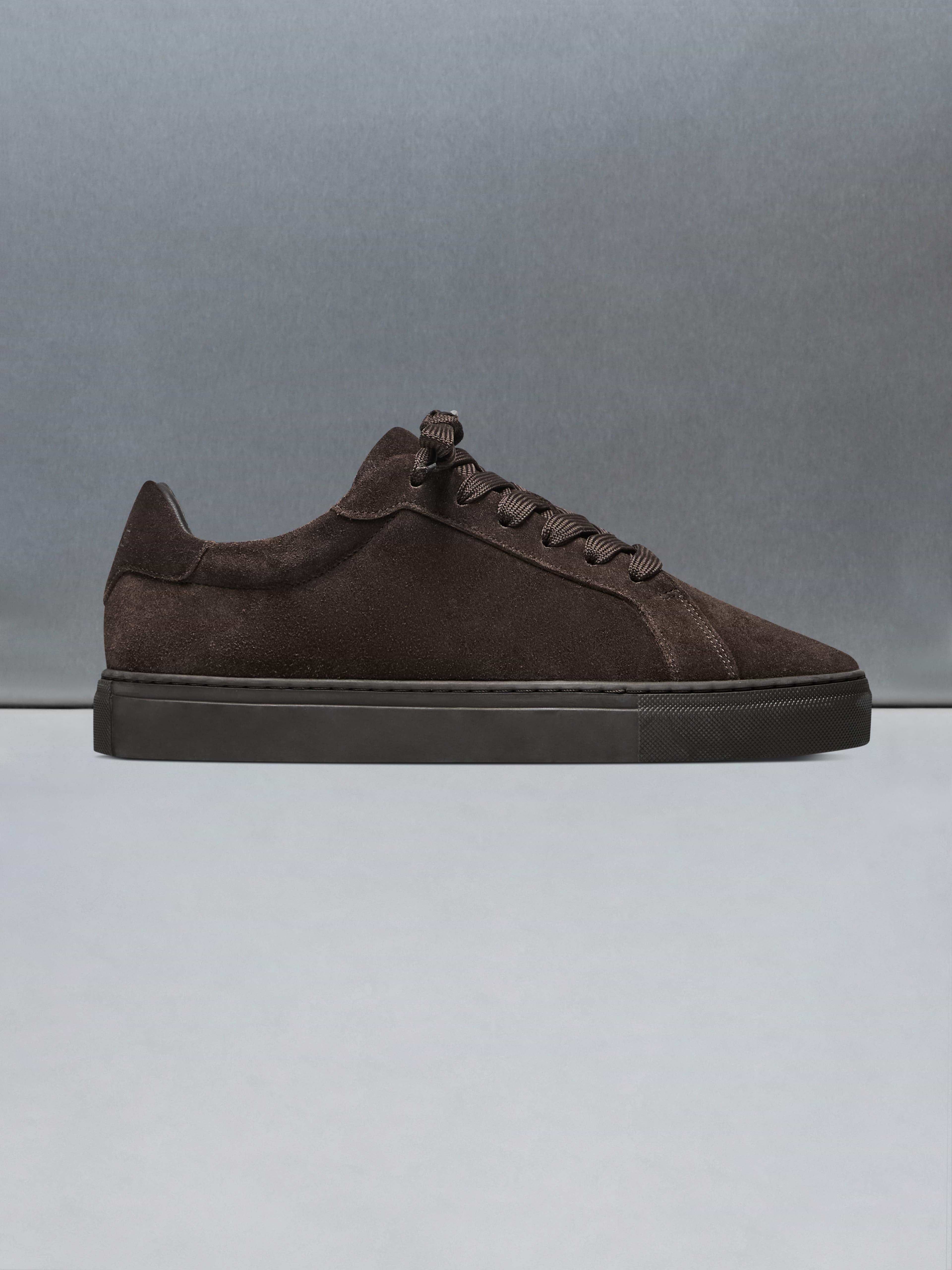 Low Essential Suede Trainer in Triple Brown