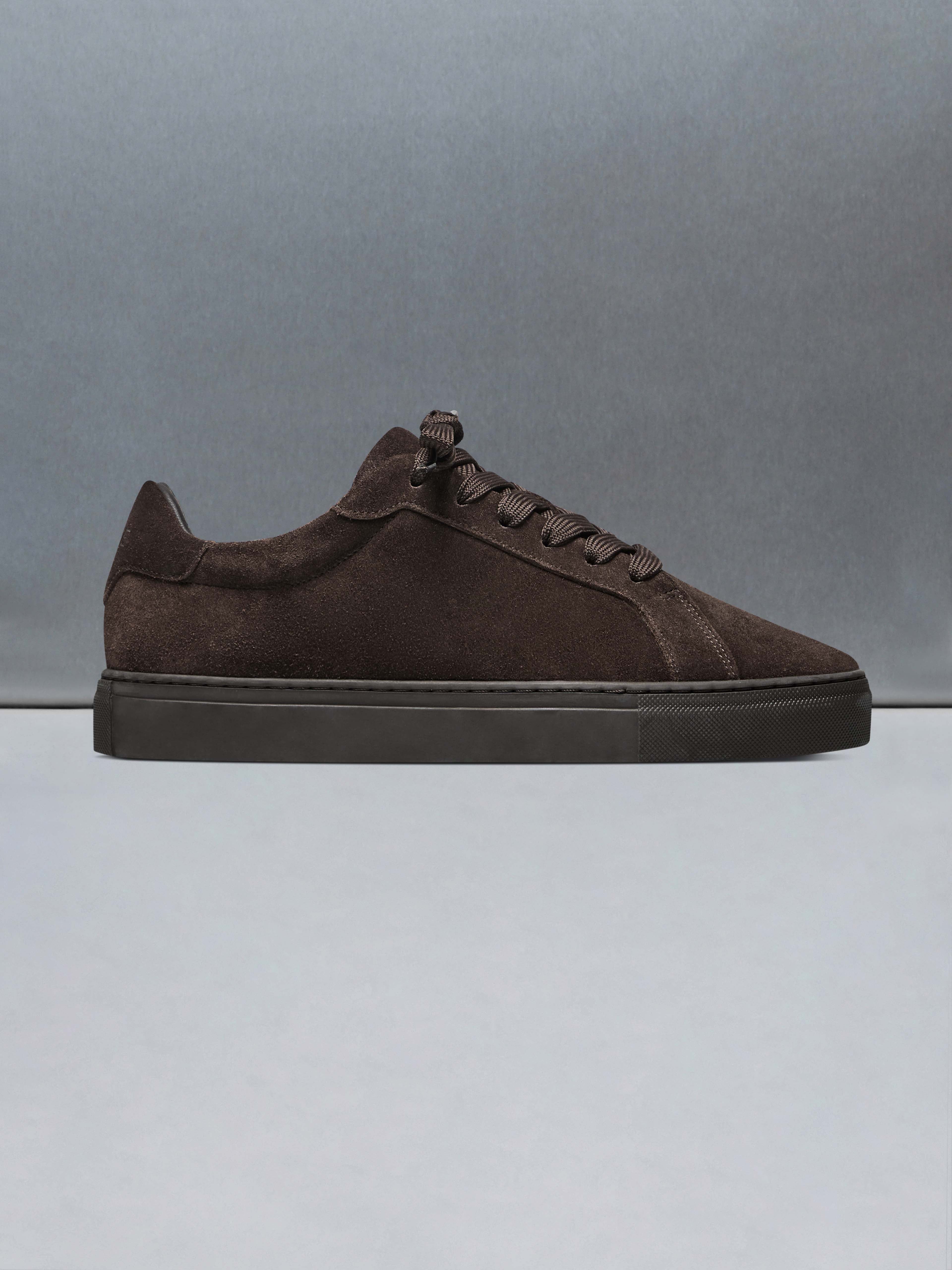 Low Essential Suede Trainer in Triple Brown