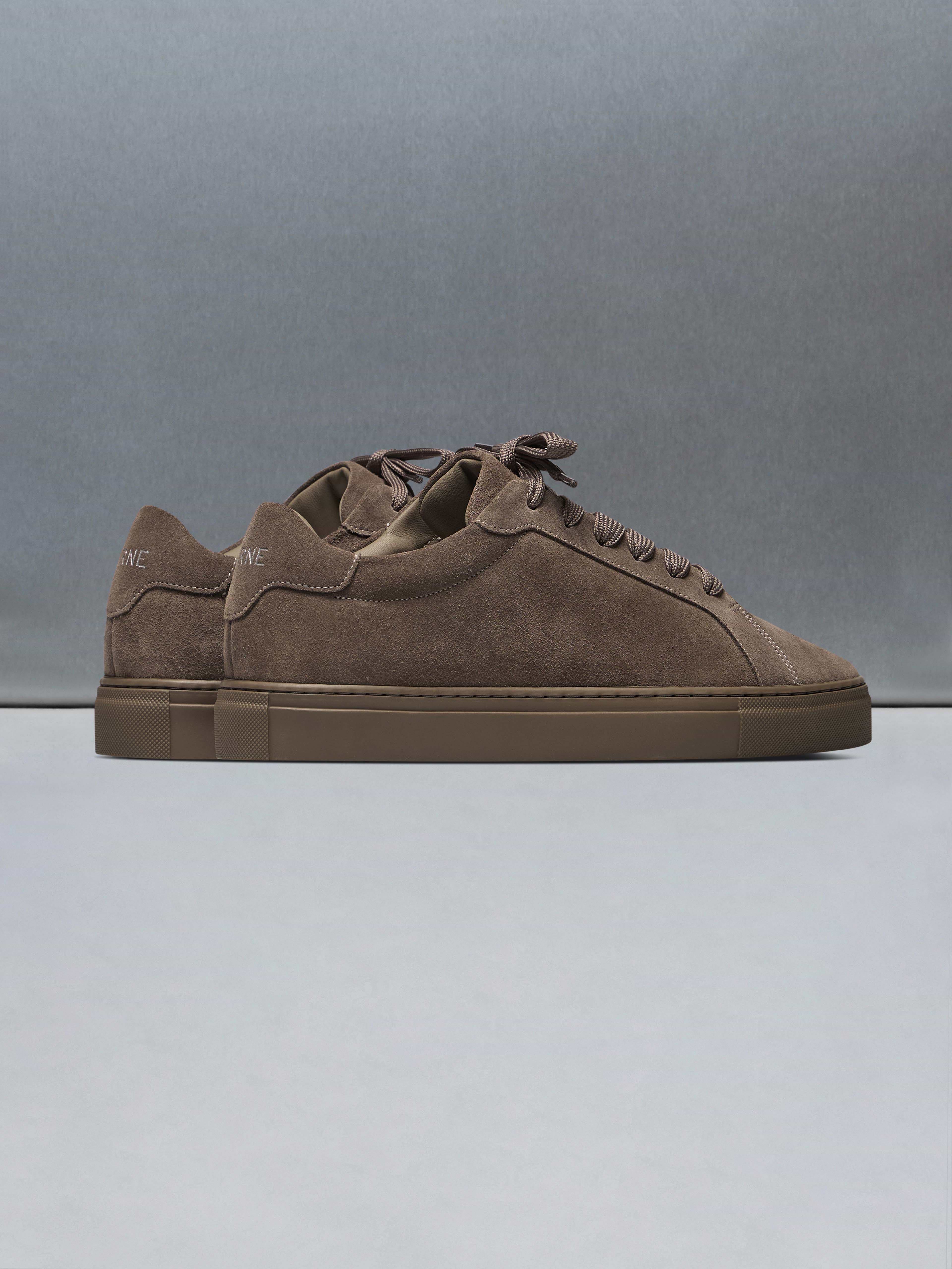Low Essential Suede Trainer in Triple Taupe