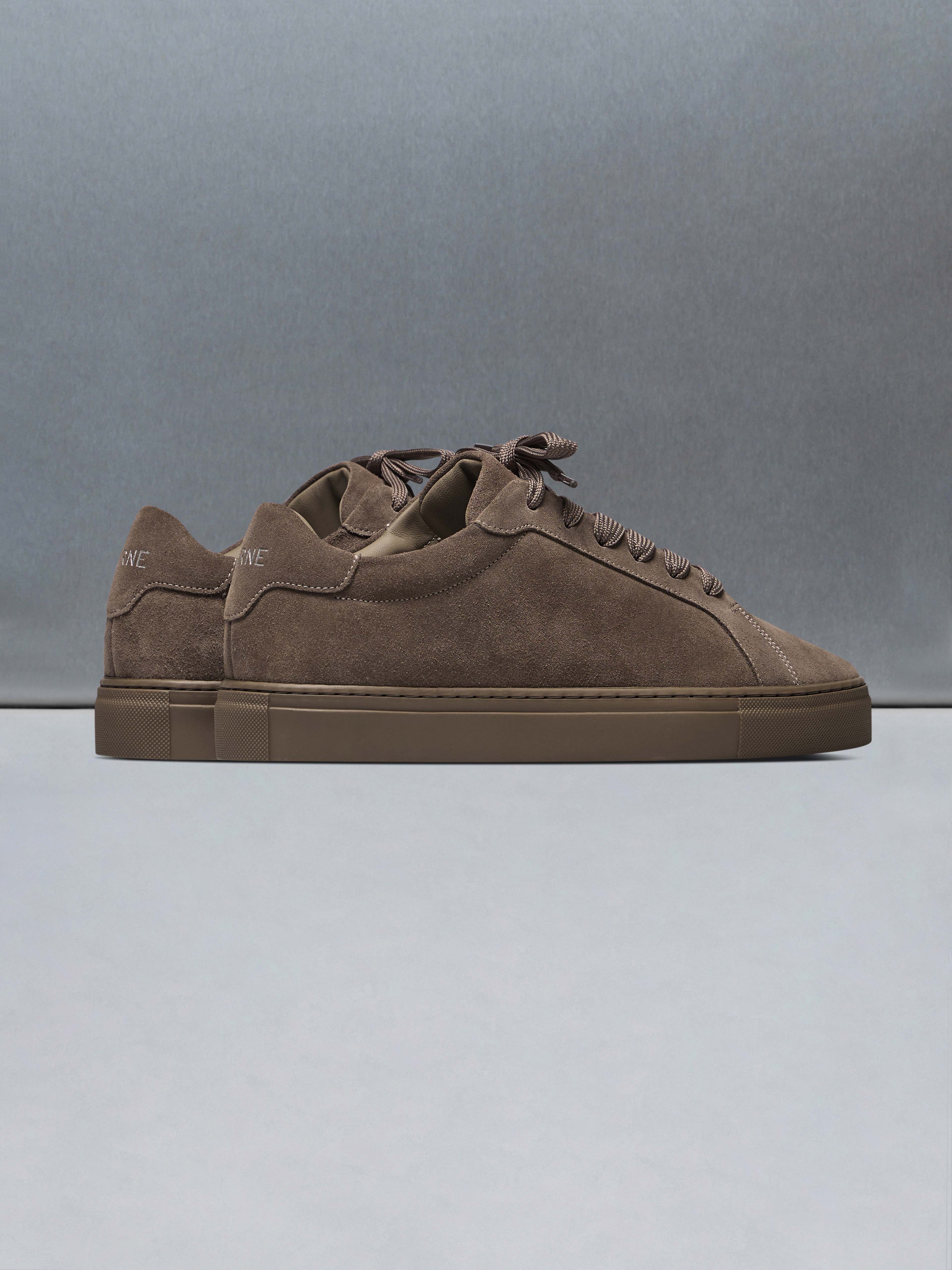 Low Essential Suede Trainer in Triple Taupe