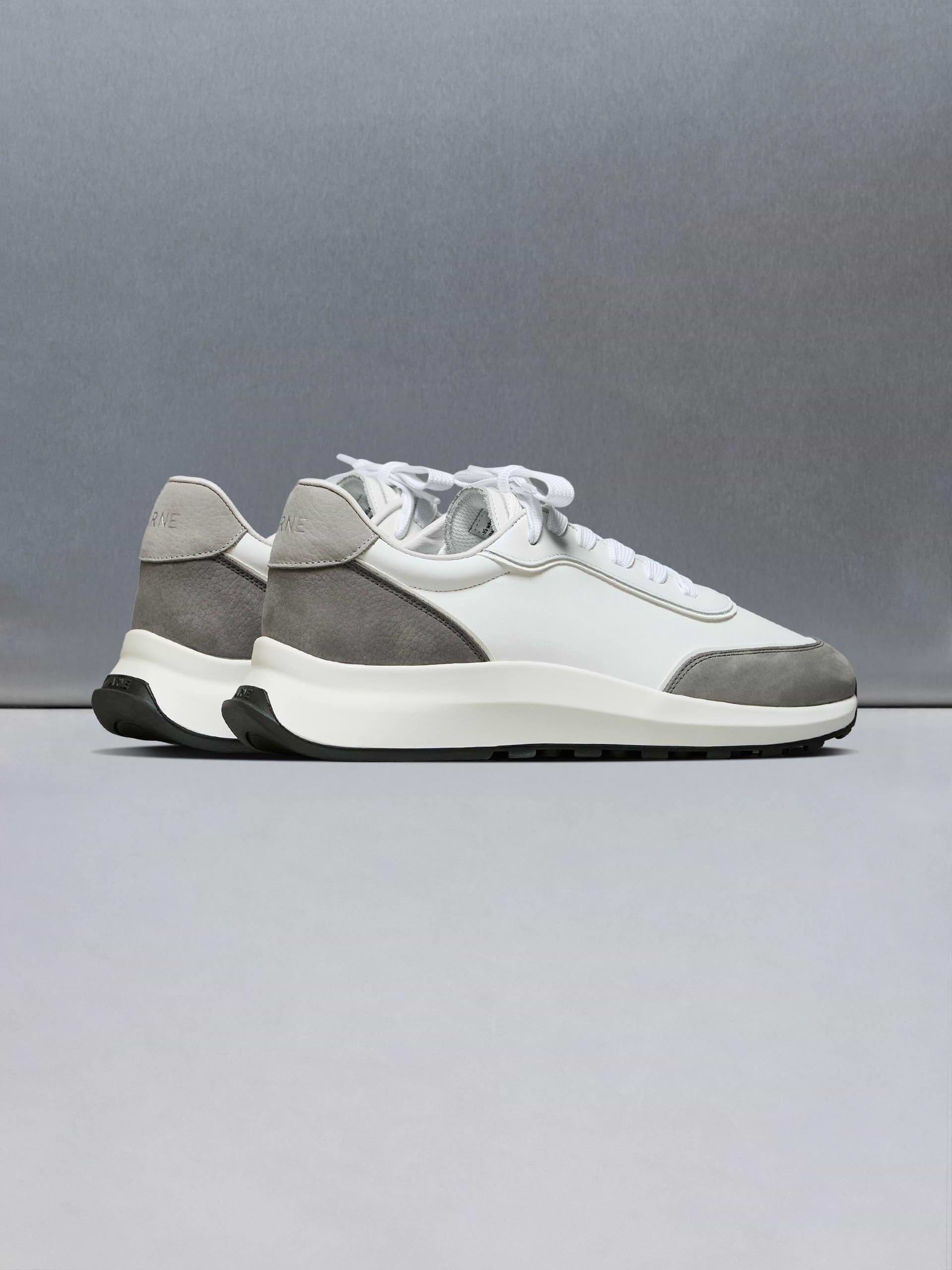 Low Runner in White Slate Grey