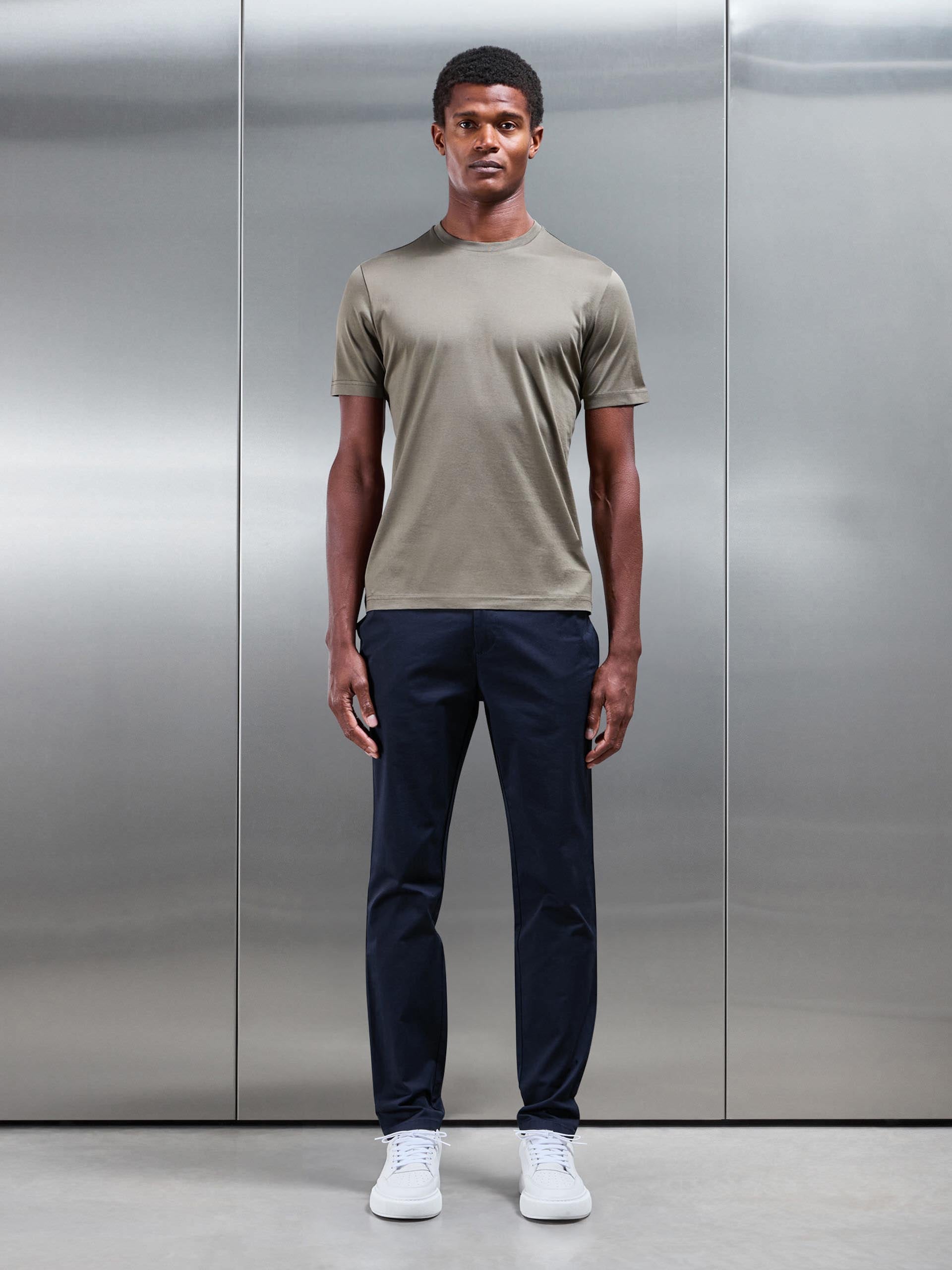 Mercerised T-Shirt in Sage