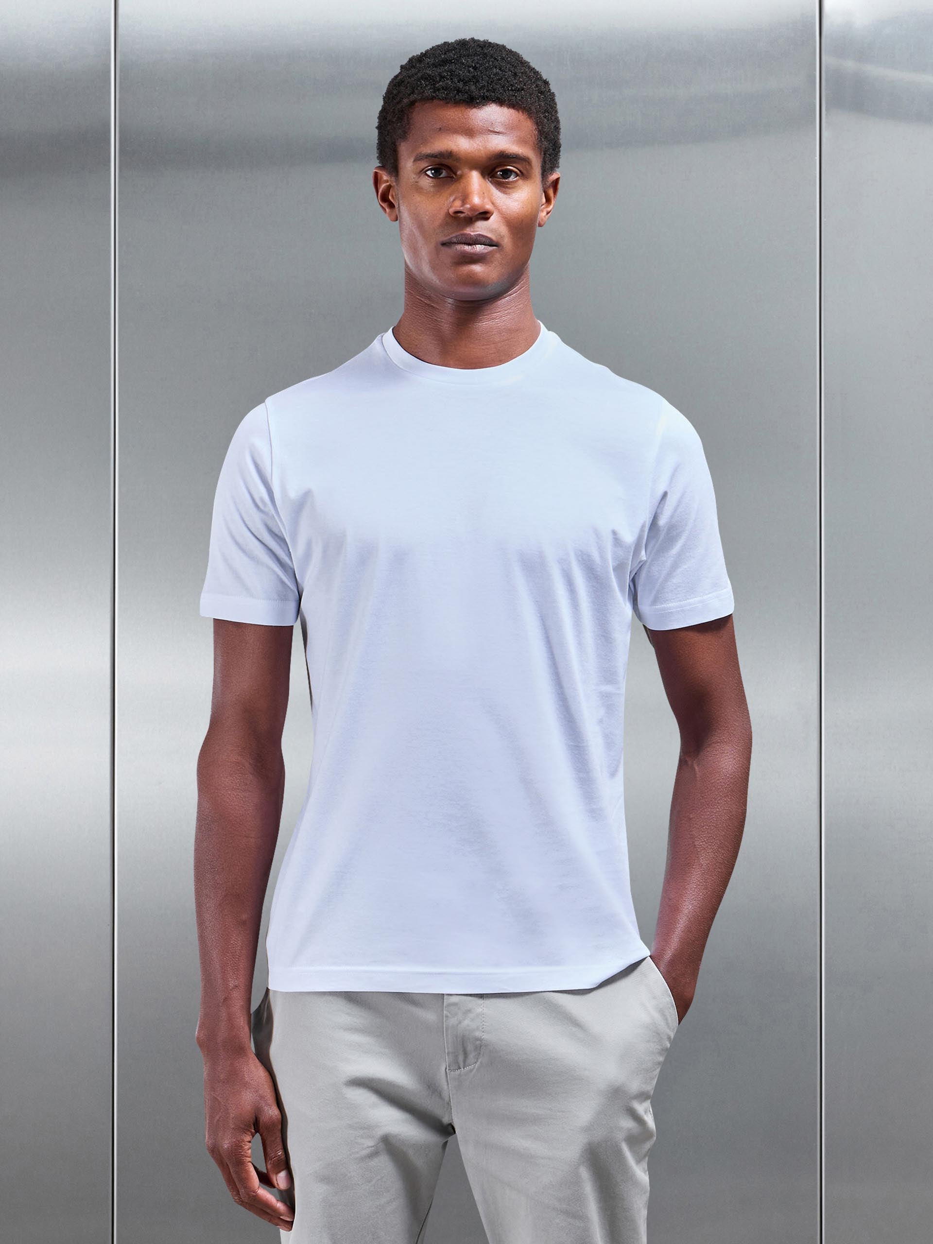 Mercerised T-Shirt in White