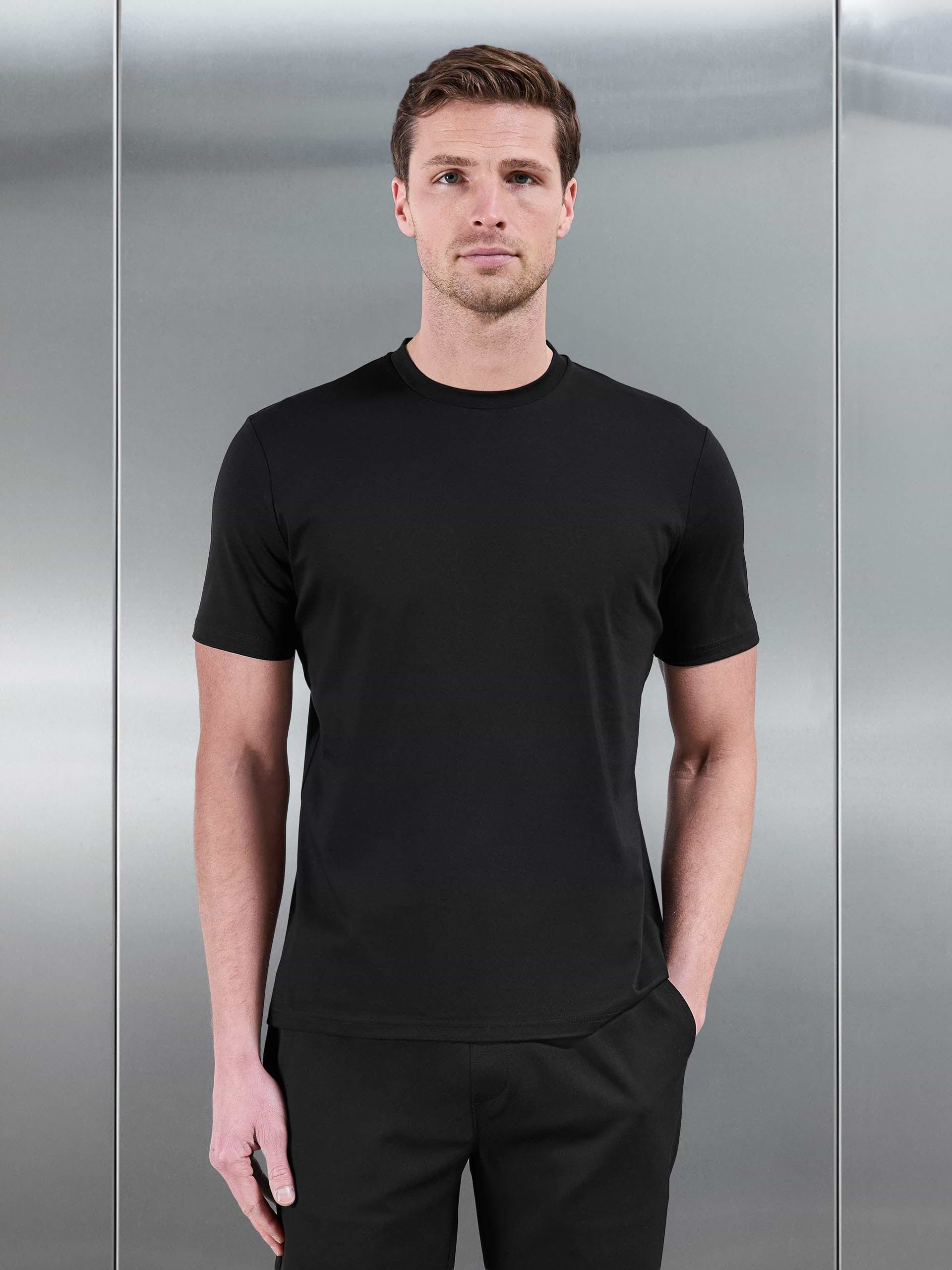 Mercerised Interlock T-Shirt in Black