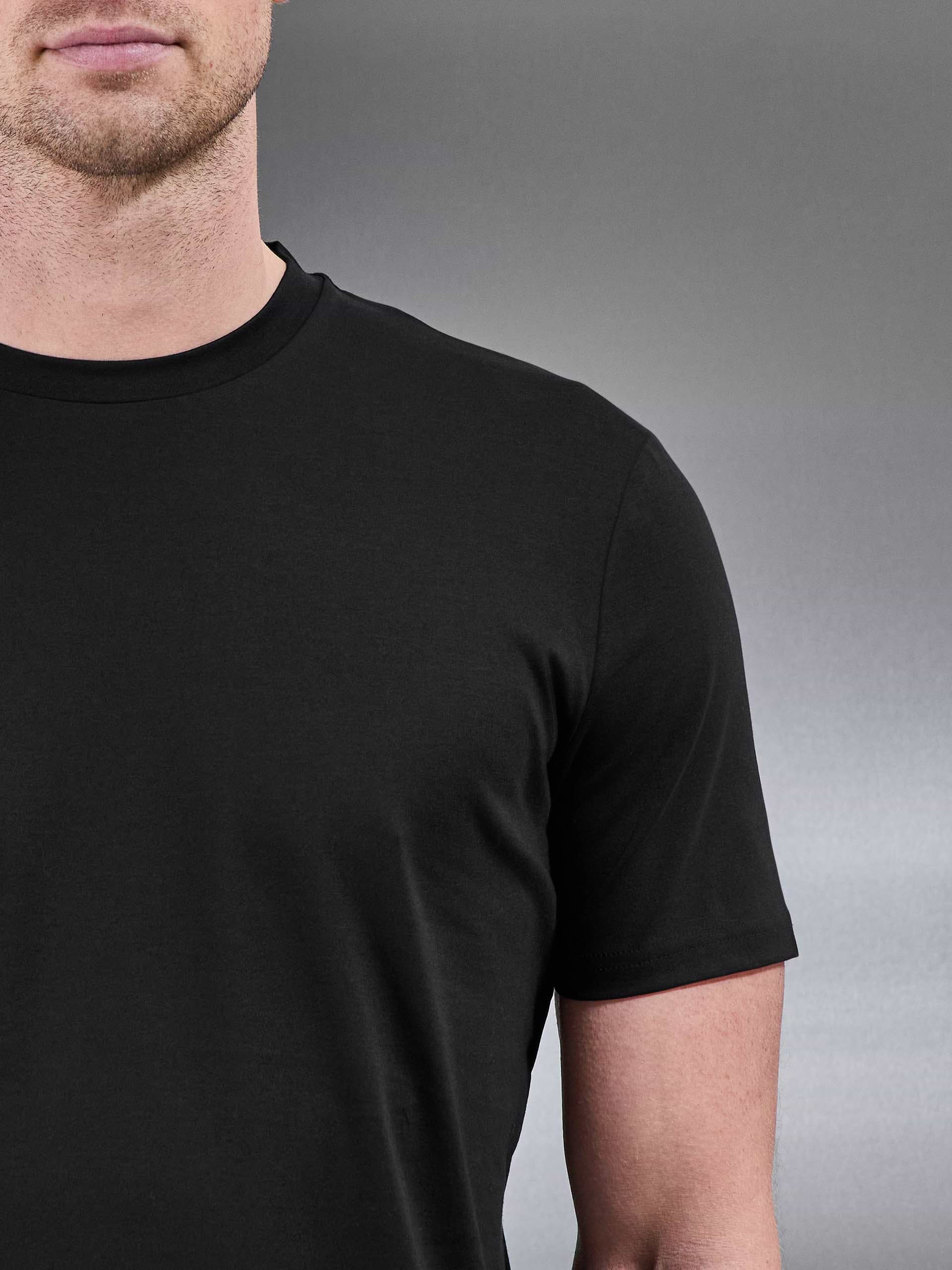 Mercerised Interlock T-Shirt in Black