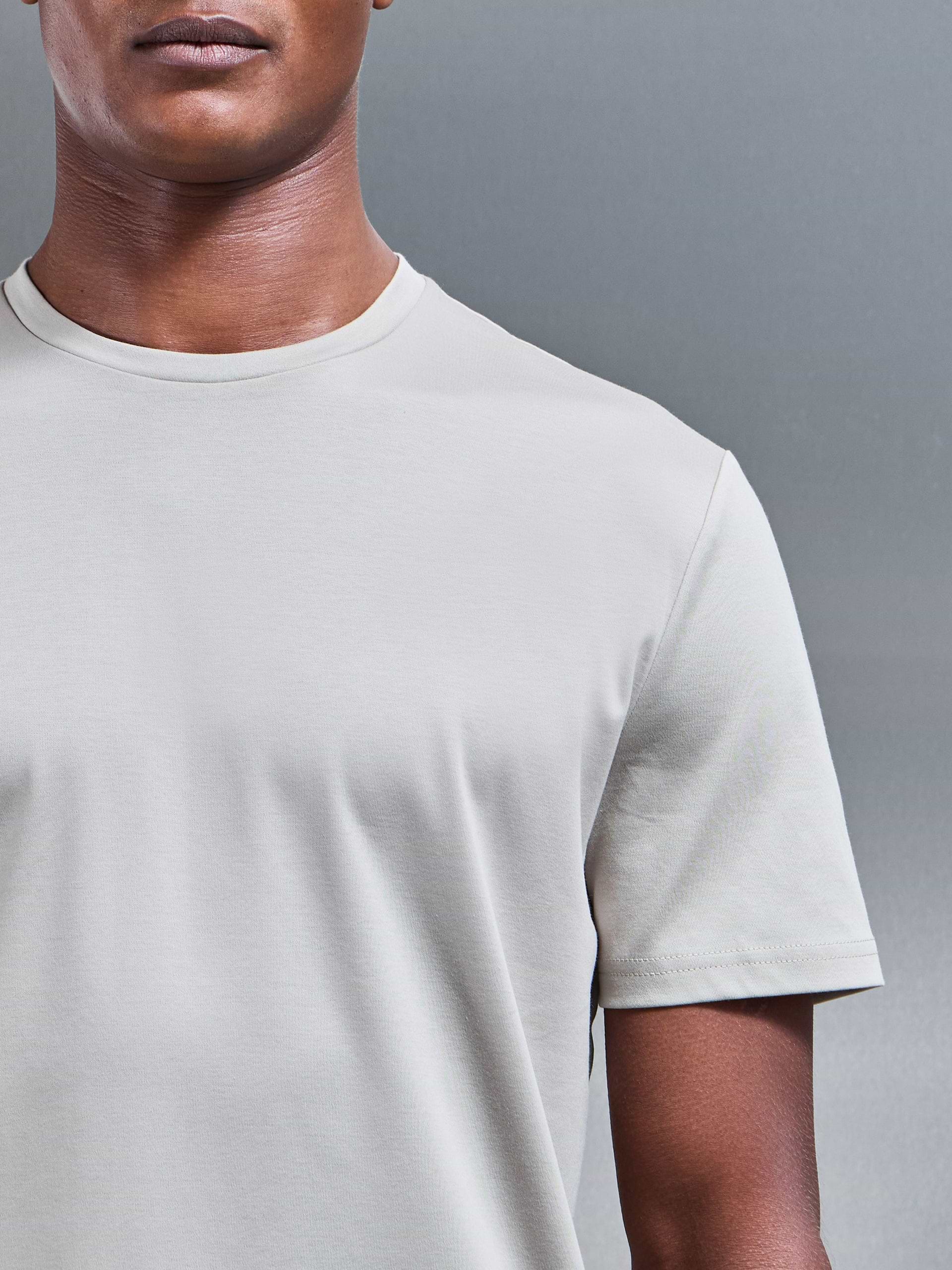 Mercerised Interlock T-Shirt in Stone