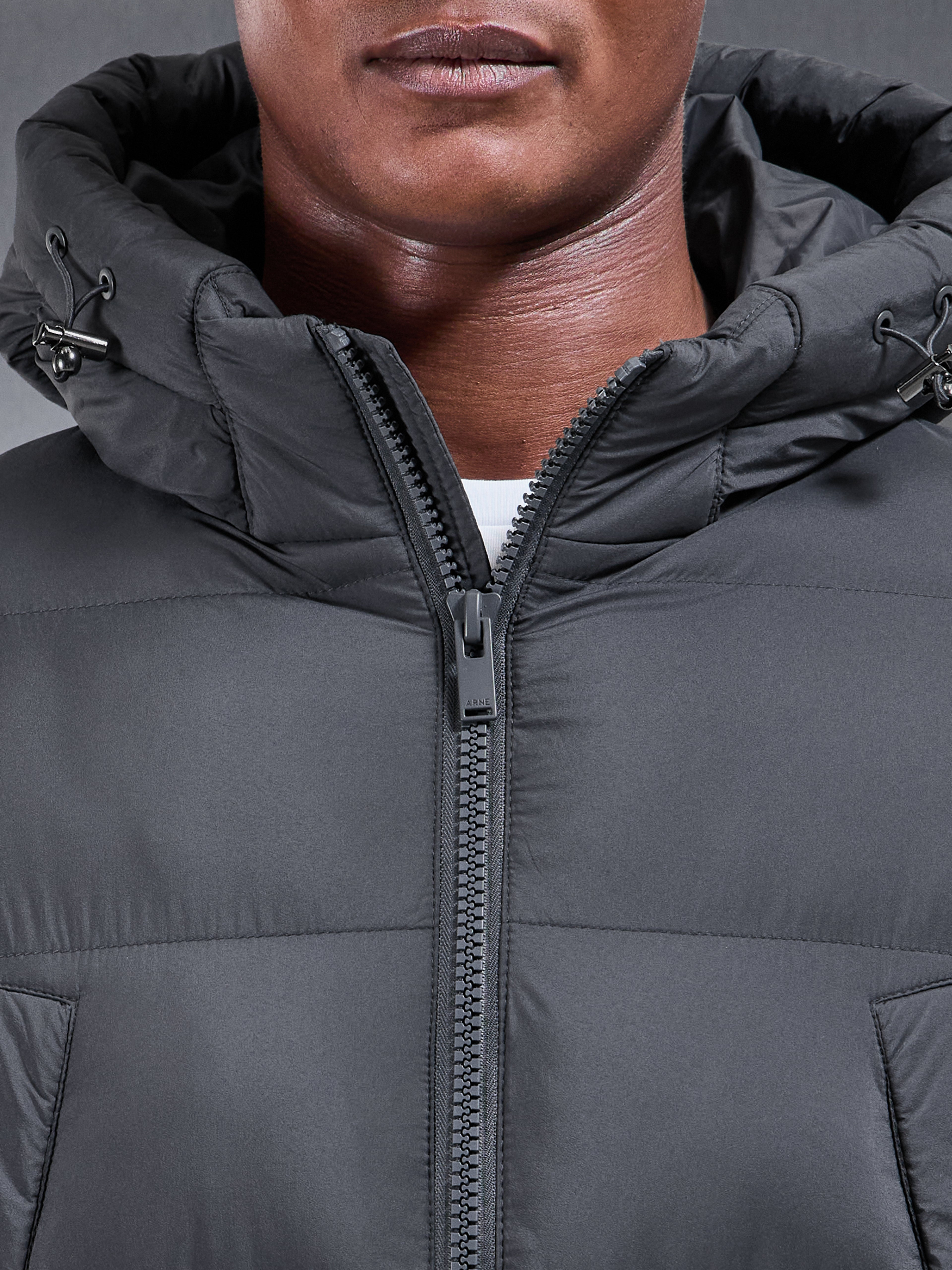 Mid Length Puffer Parka in Grey