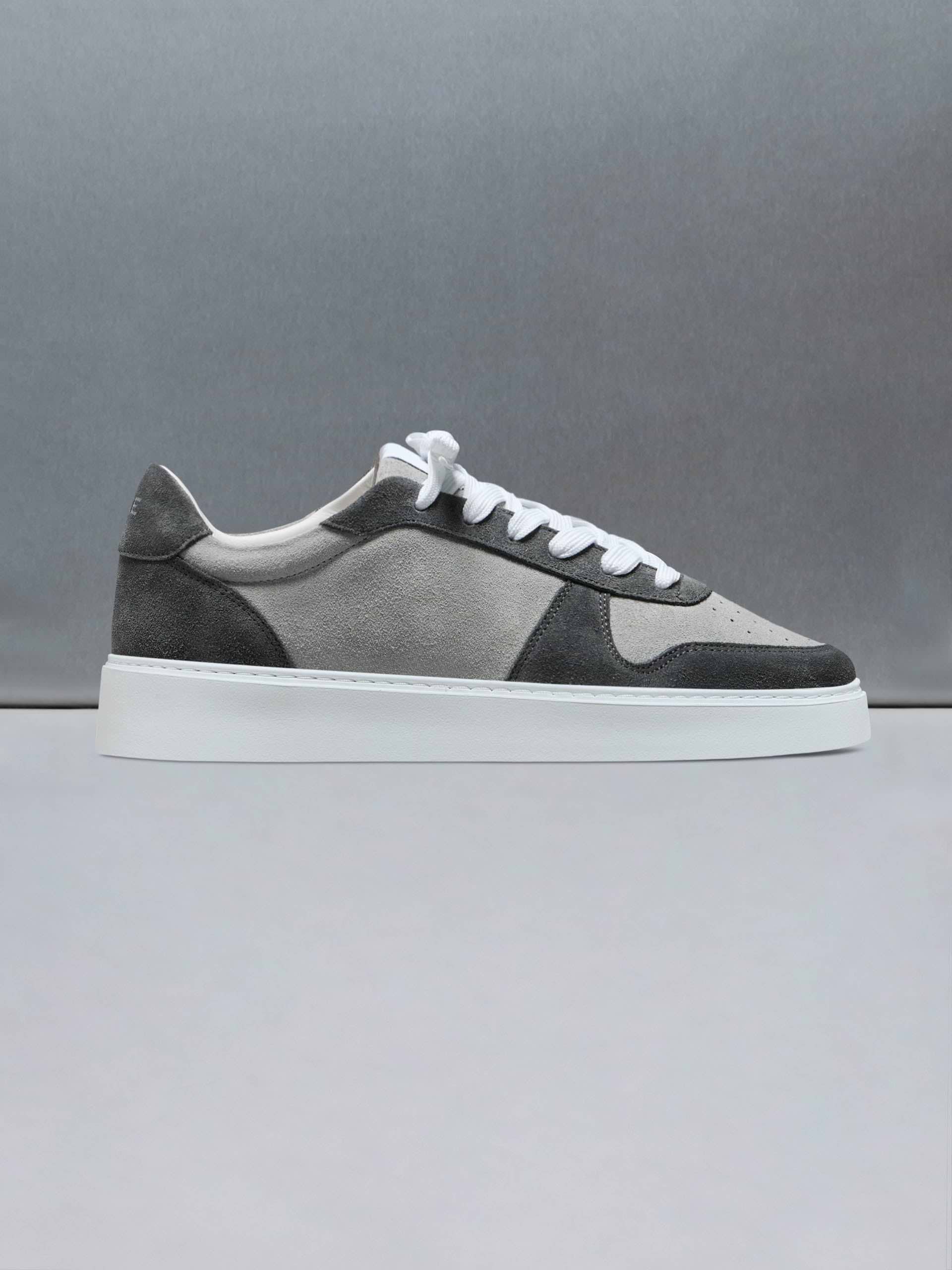 Mid Court Trainer in Grey Suede