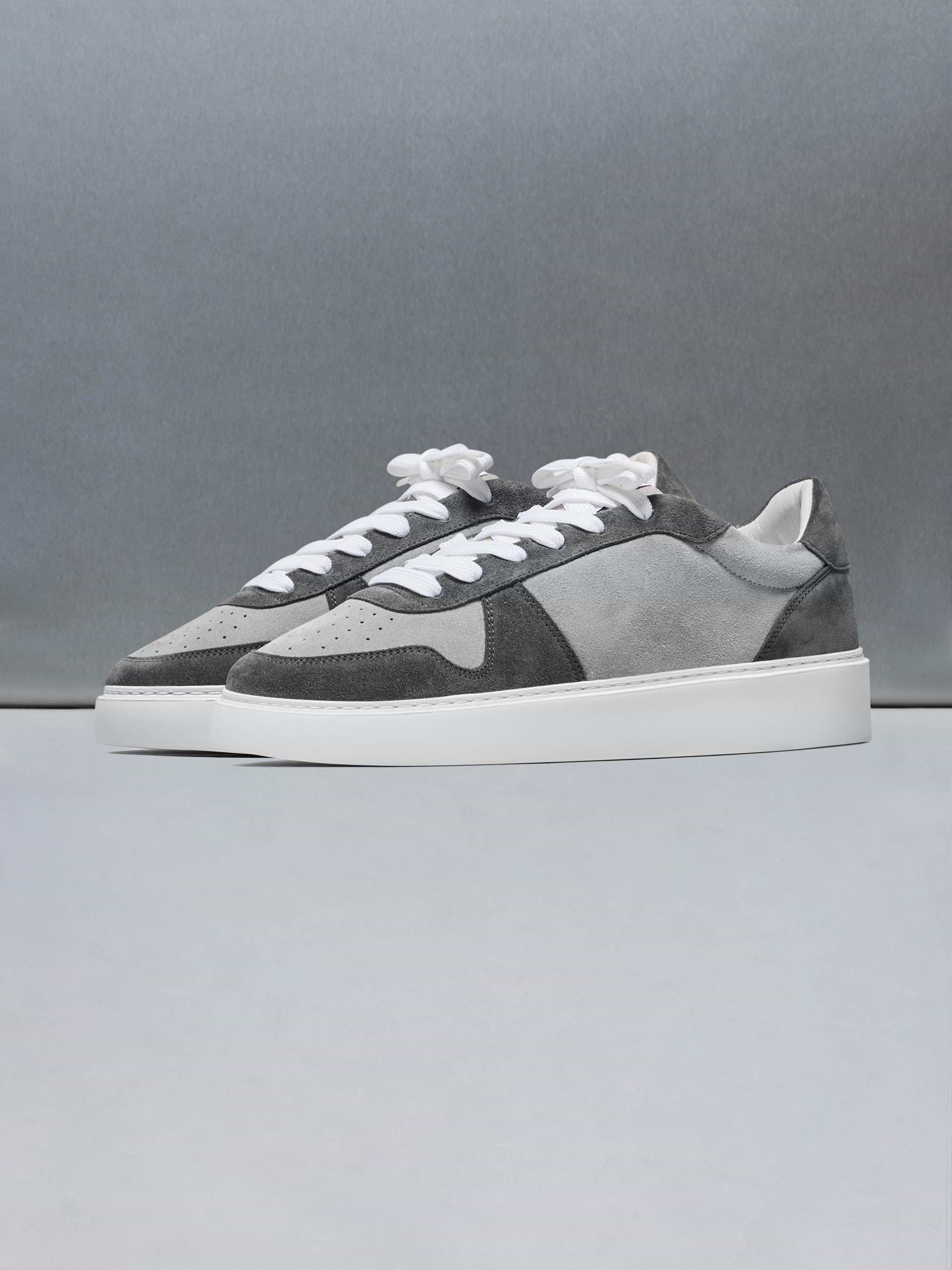 Mid Court Trainer in Grey Suede