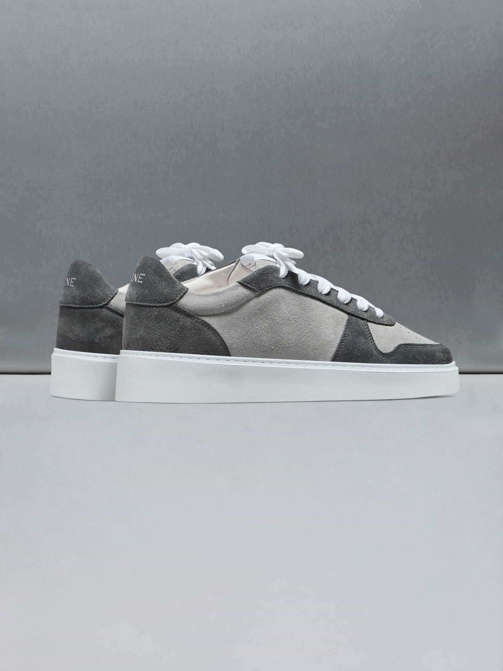 Mid Court Trainer in Grey Suede