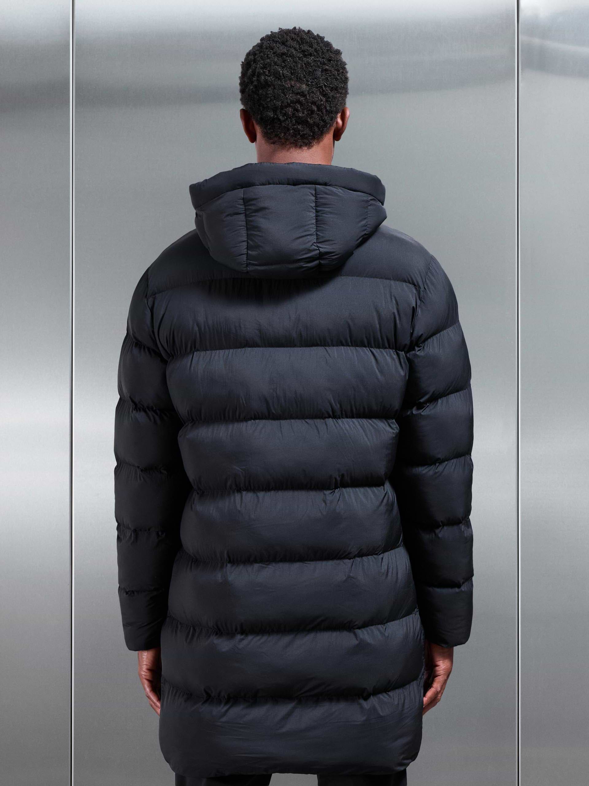 Mid Length Puffer Parka in Black