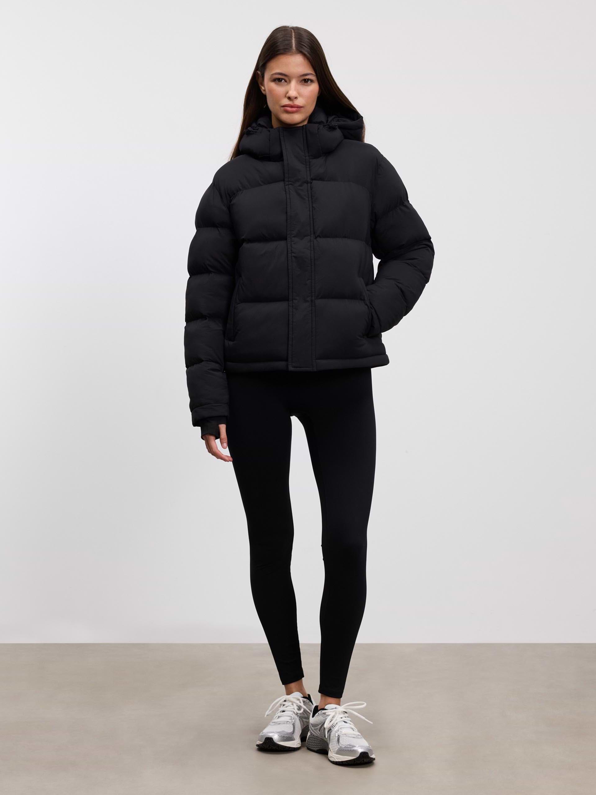 Womens Puffer Jacket in Black