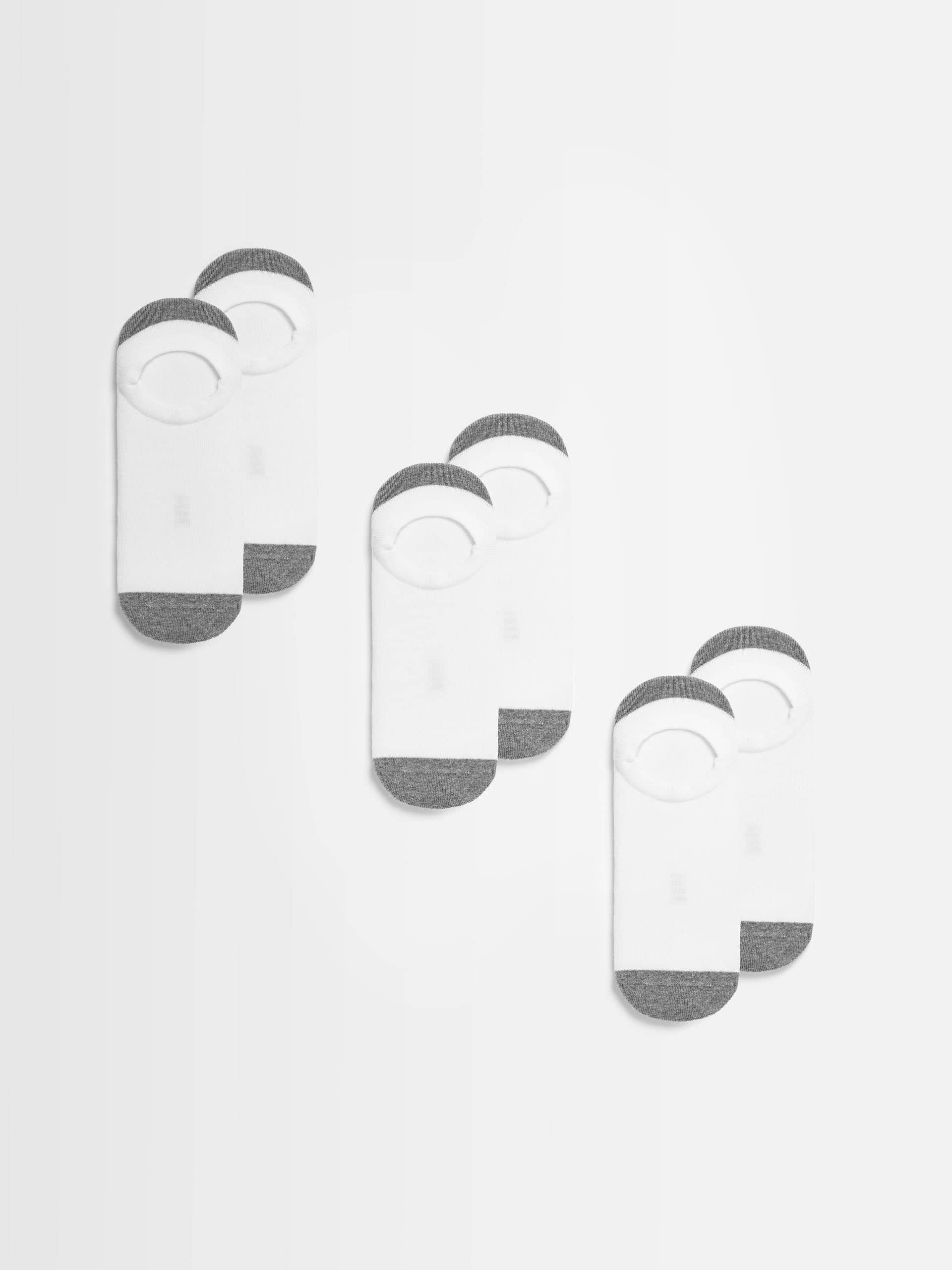 3 Pack ARNE Invisible Socks in White