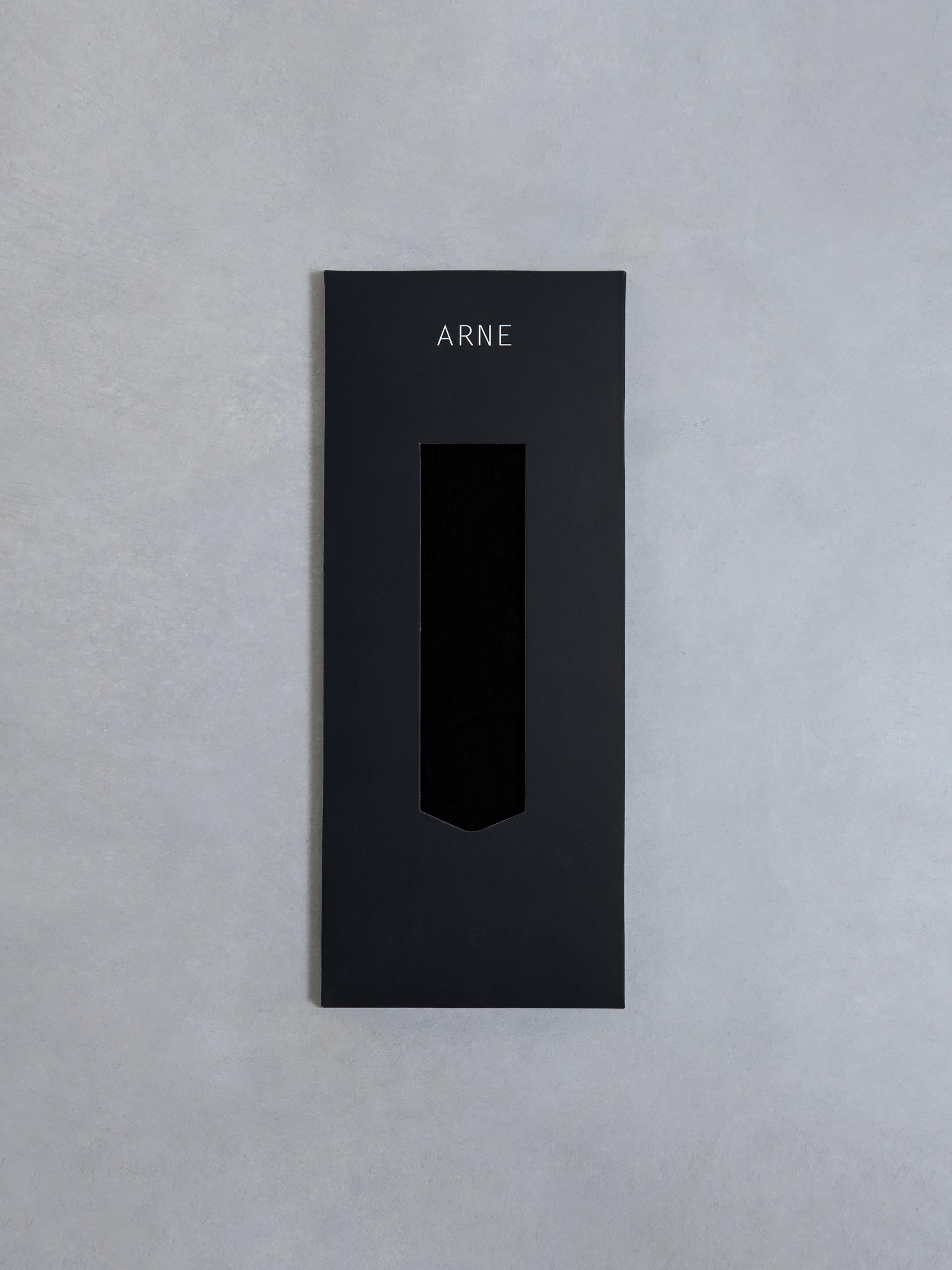 Mens 3 pack ARNE Invisible Socks in Black