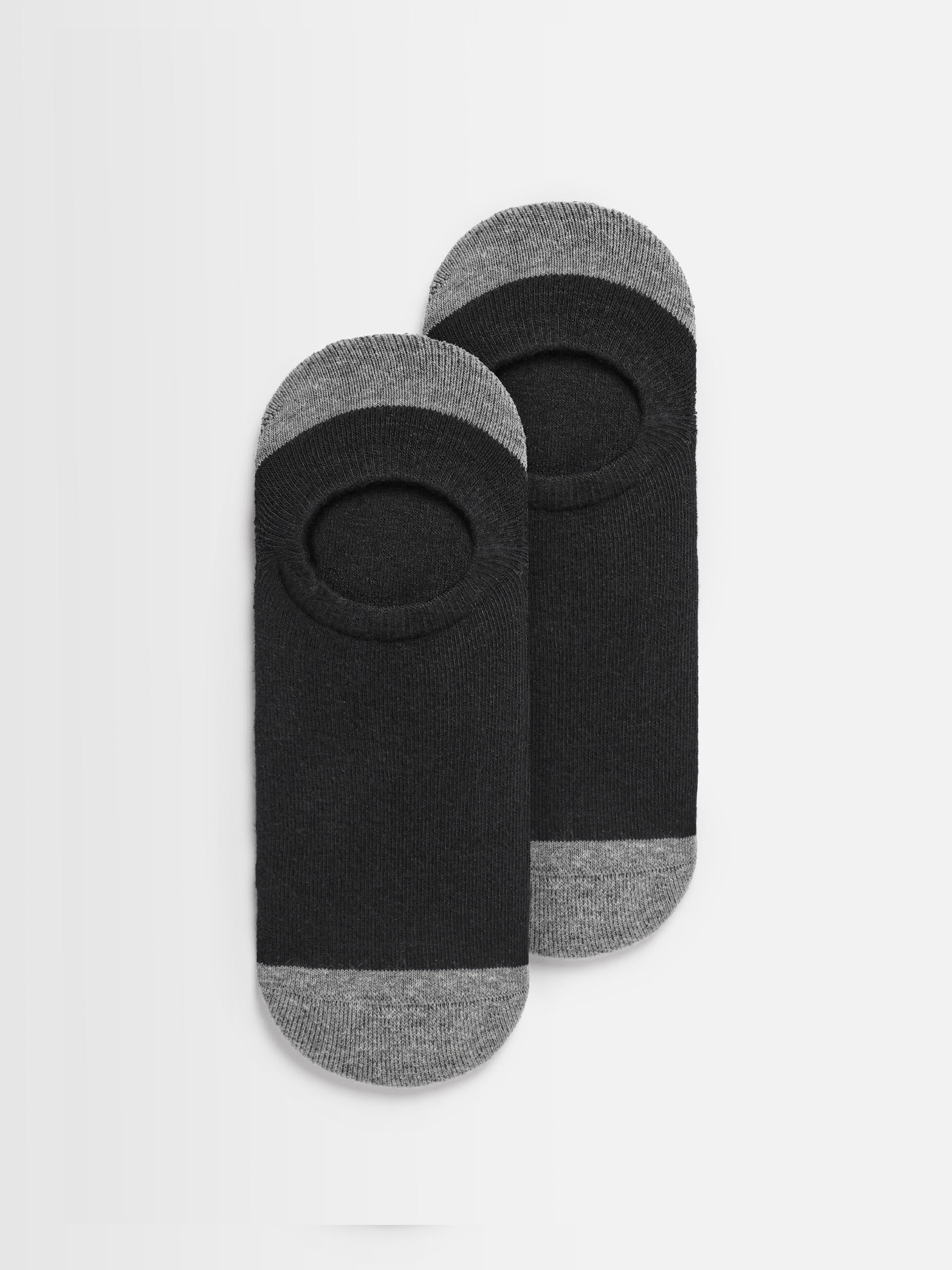 Mens 3 Pack ARNE Invisible Socks in Black White Grey