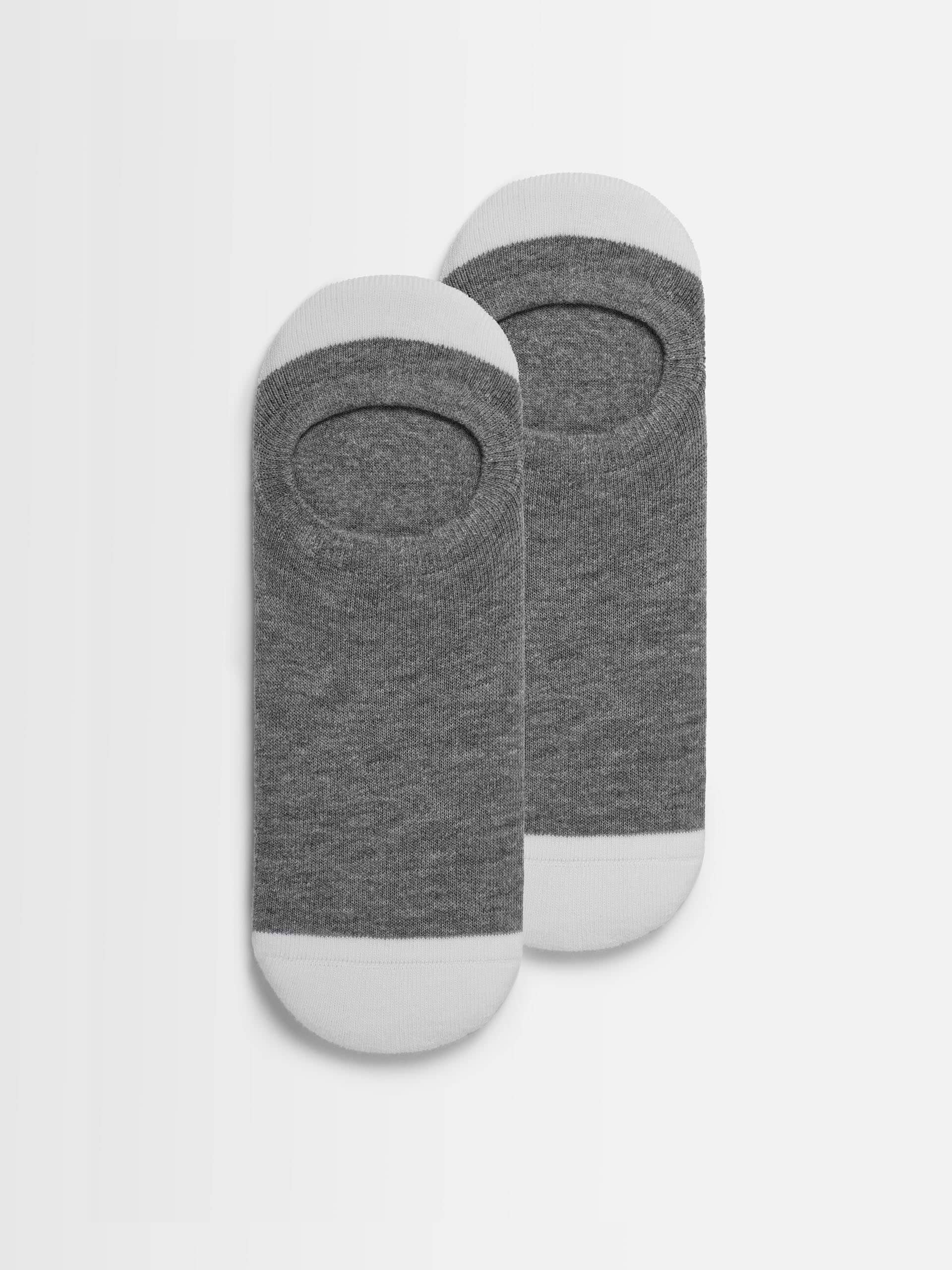 3 Pack ARNE Invisible Socks in Black White Grey