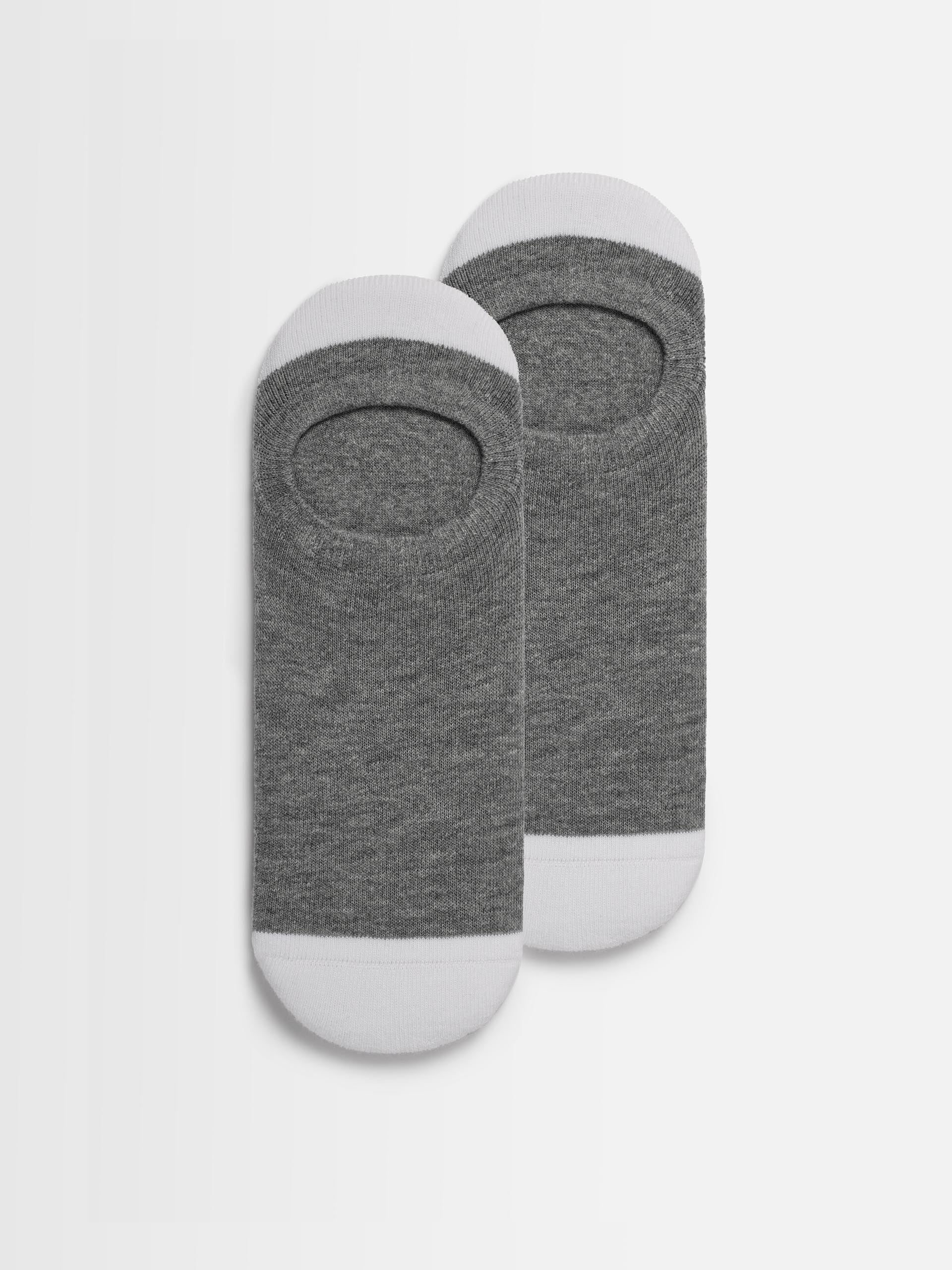 Mens 3 Pack ARNE Invisible Socks in Black White Grey