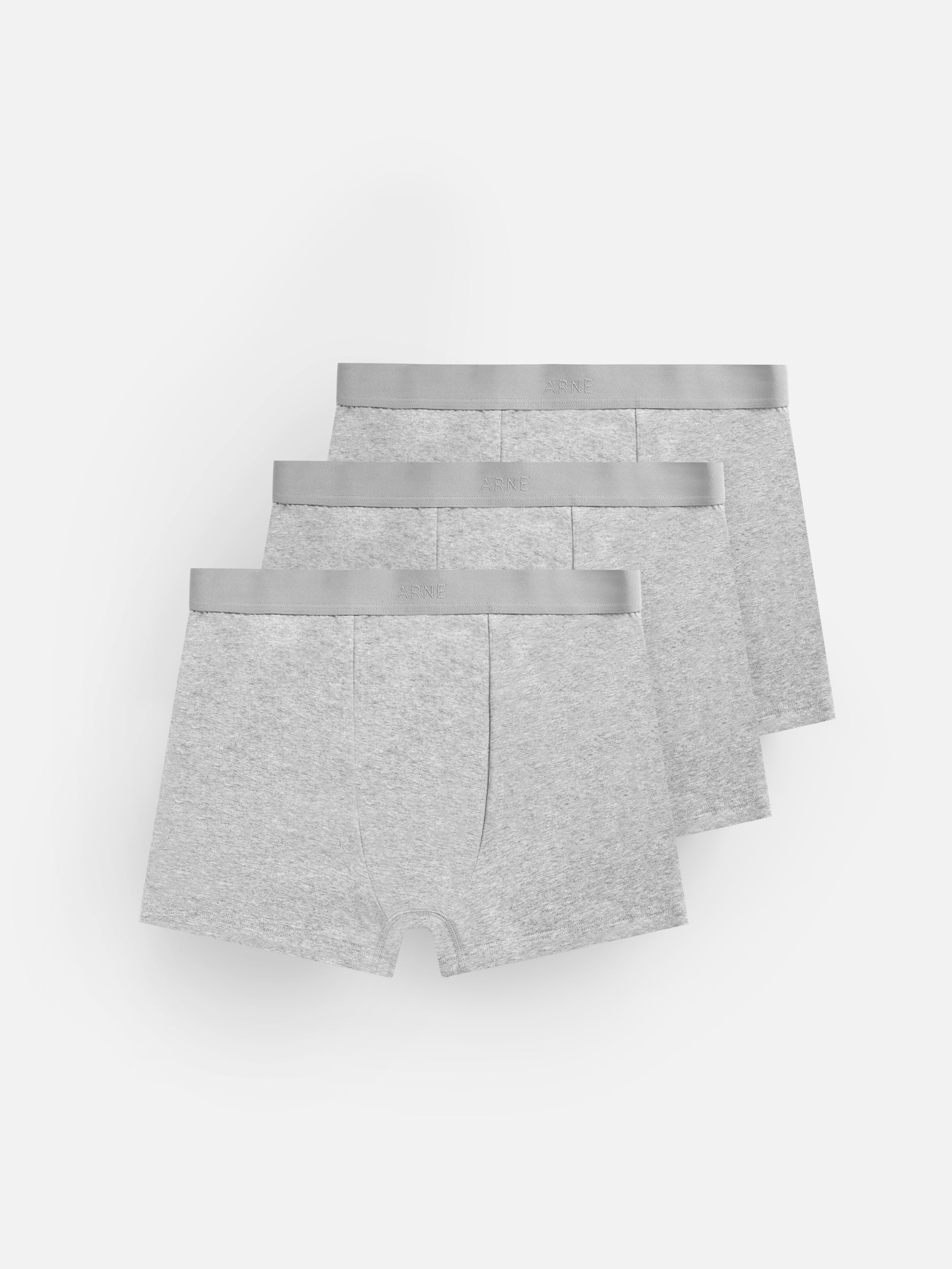 Mens 3 Pack Boxers in Marl Grey