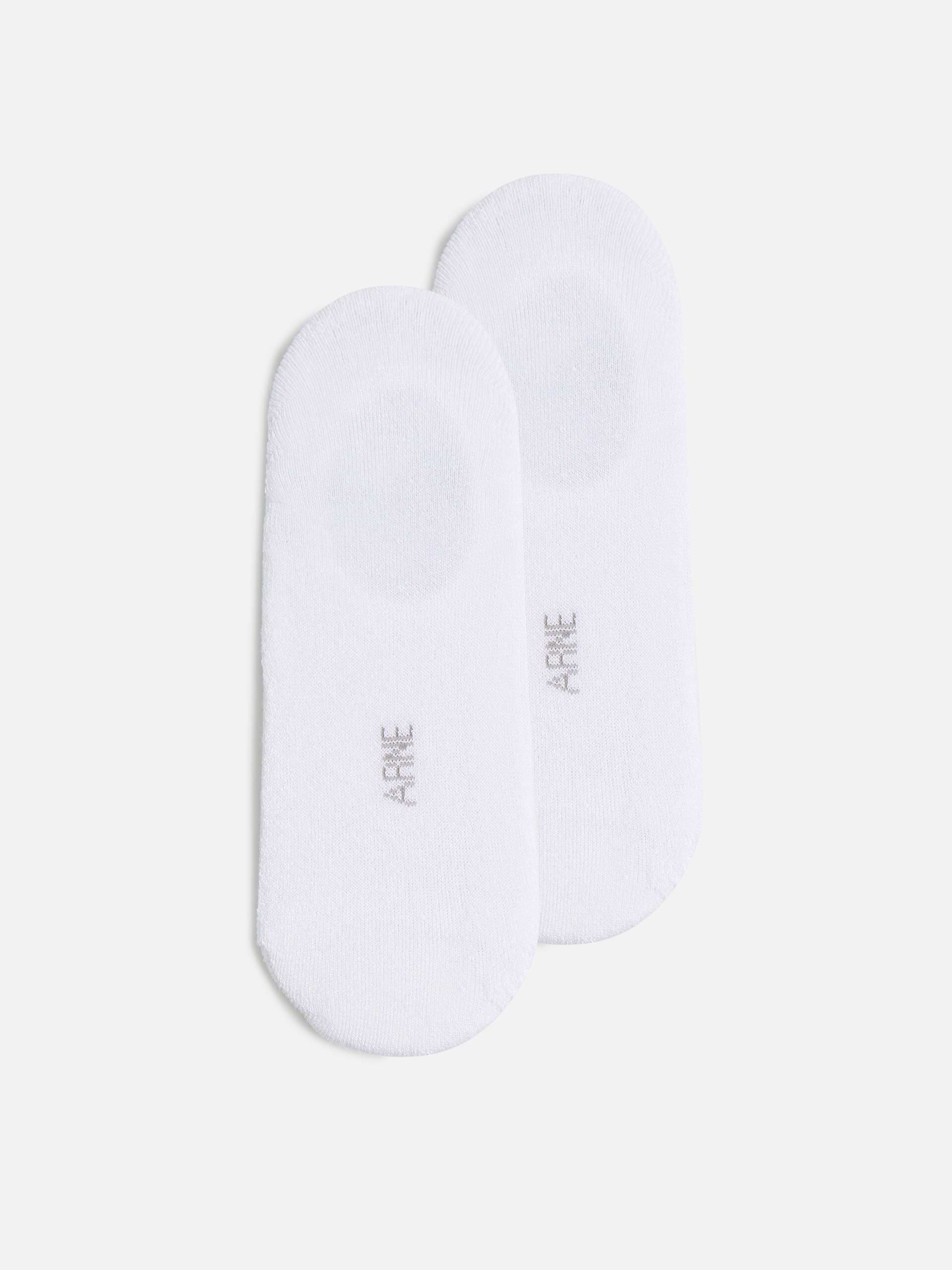 3 Pack Invisible Cushioned Sock in Black White Marl Grey
