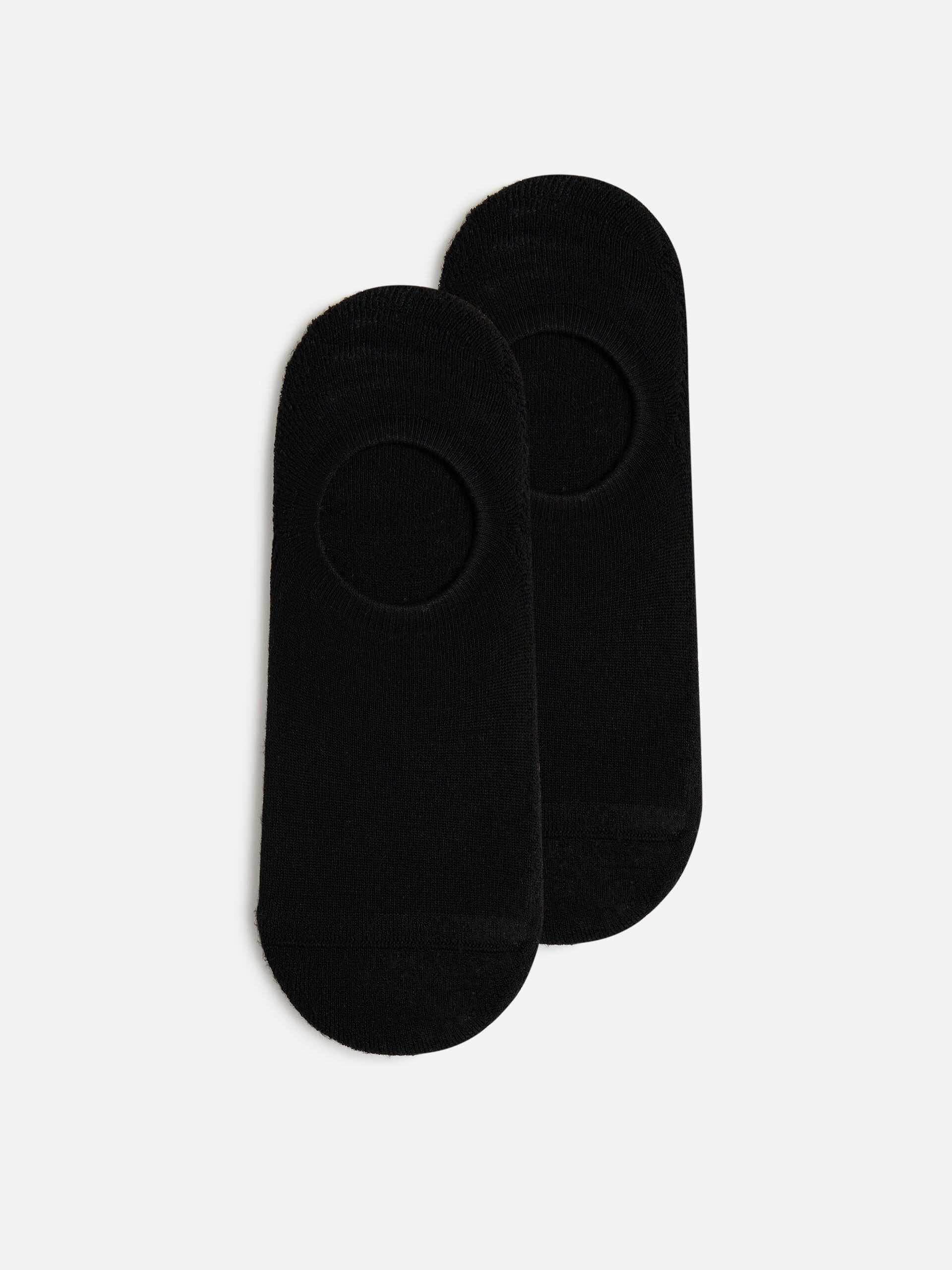 Mens 3 Pack Invisible Cushioned Sock in Black White Marl Grey