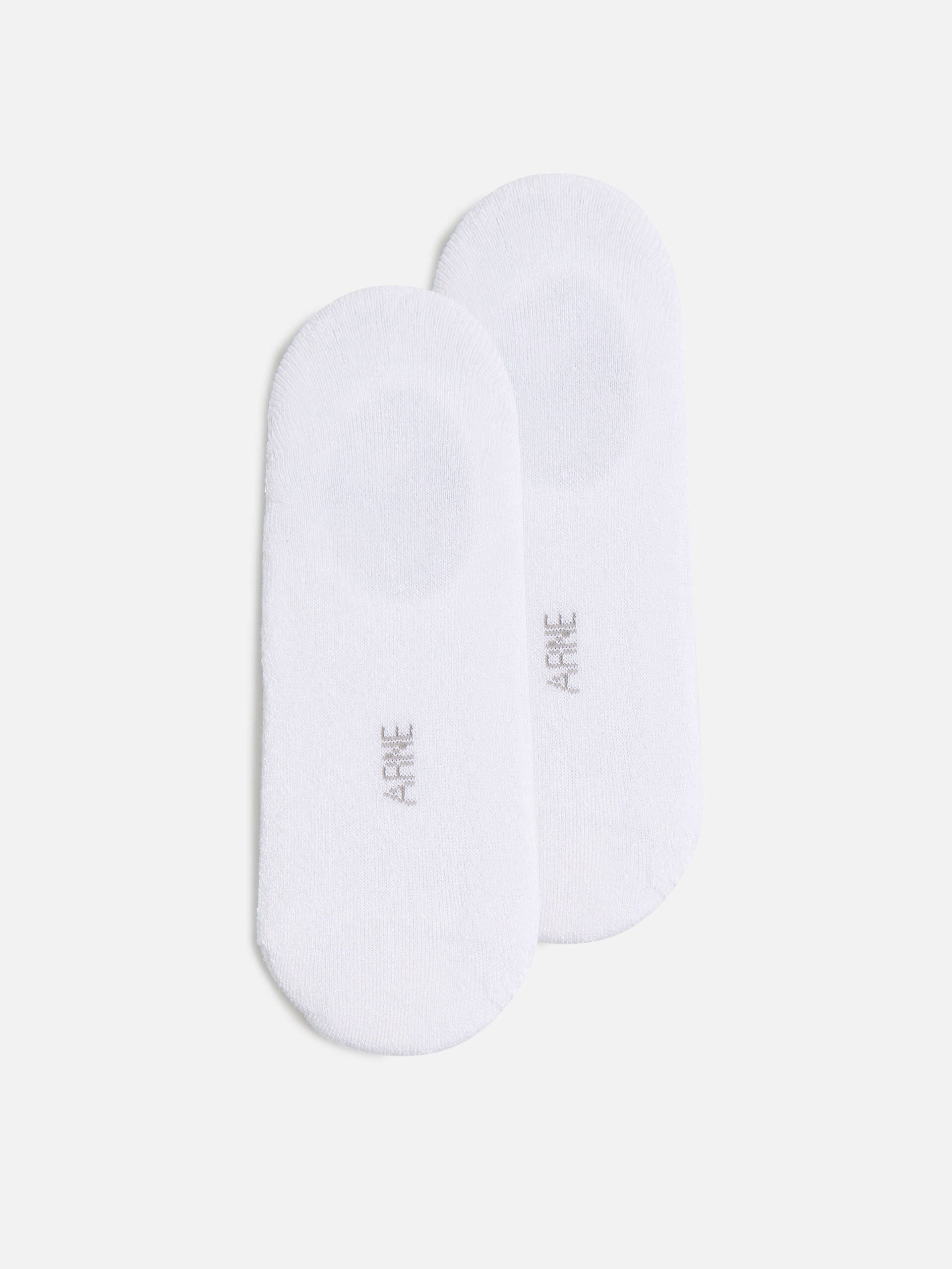 Mens 3 Pack Invisible Cushioned Sock in White