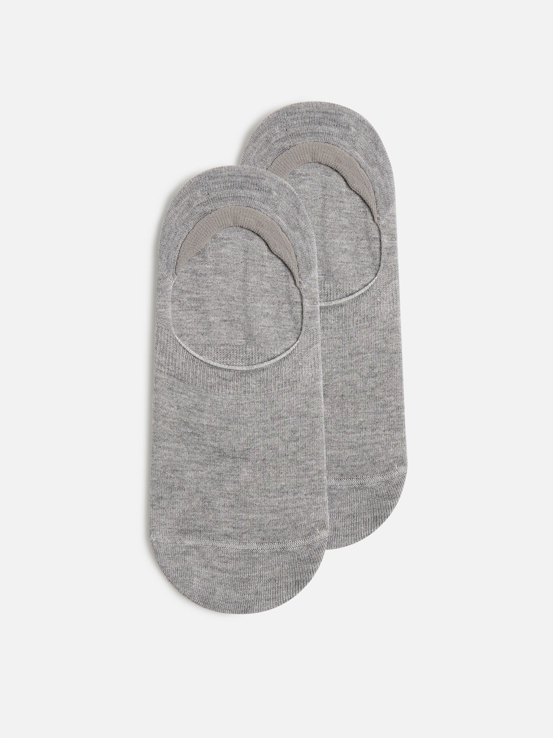 Mens 3 Pack No Show Sock in Black White Marl Grey
