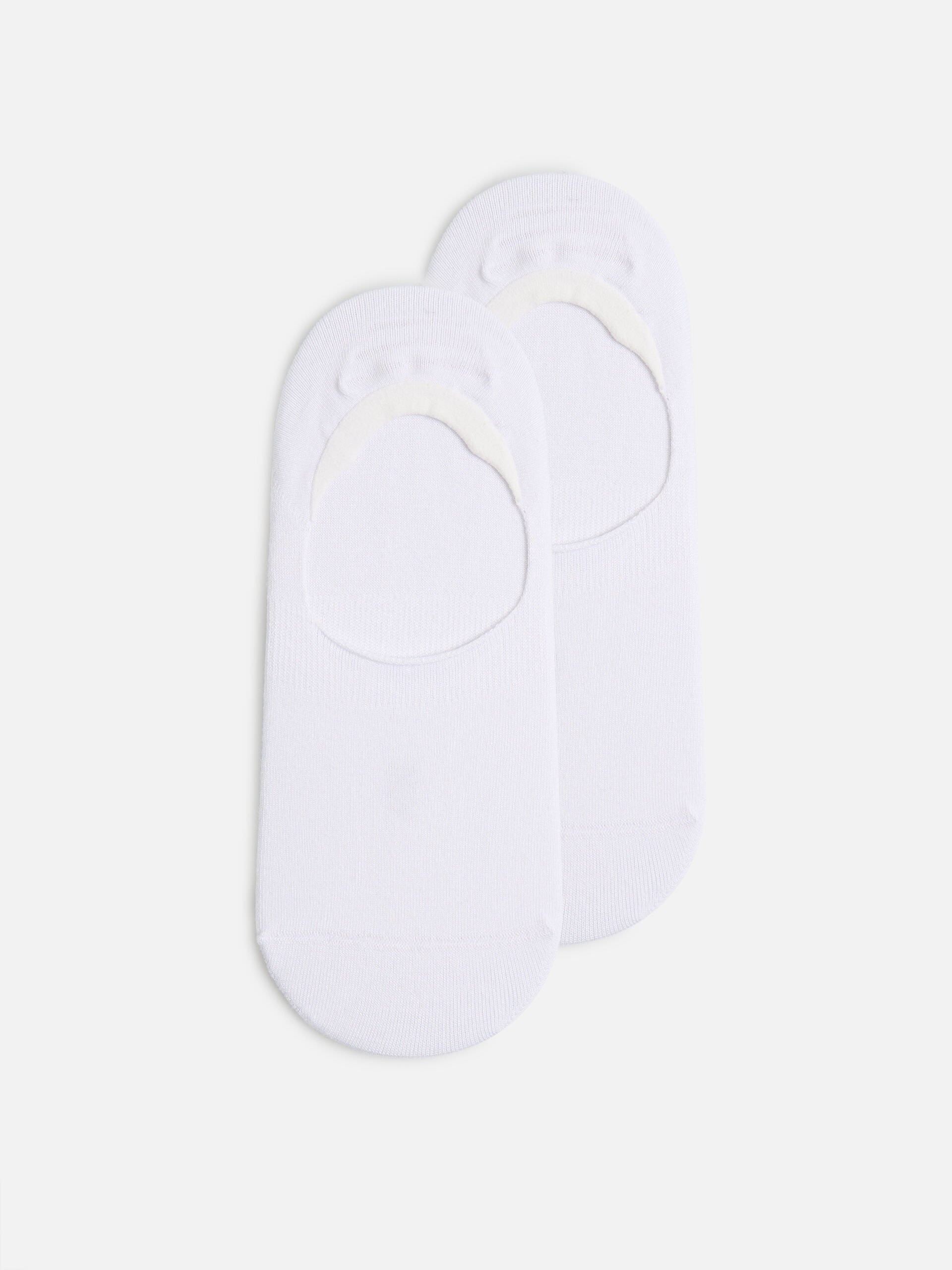 Mens 3 Pack No Show Sock in White
