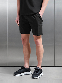 Mens Active Cargo Short in Black