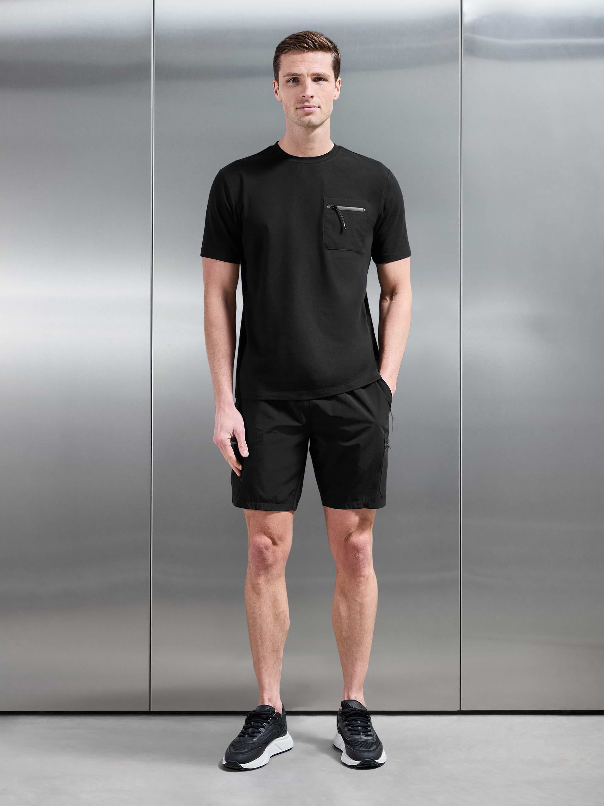 Mens Active Cargo T-Shirt in Black