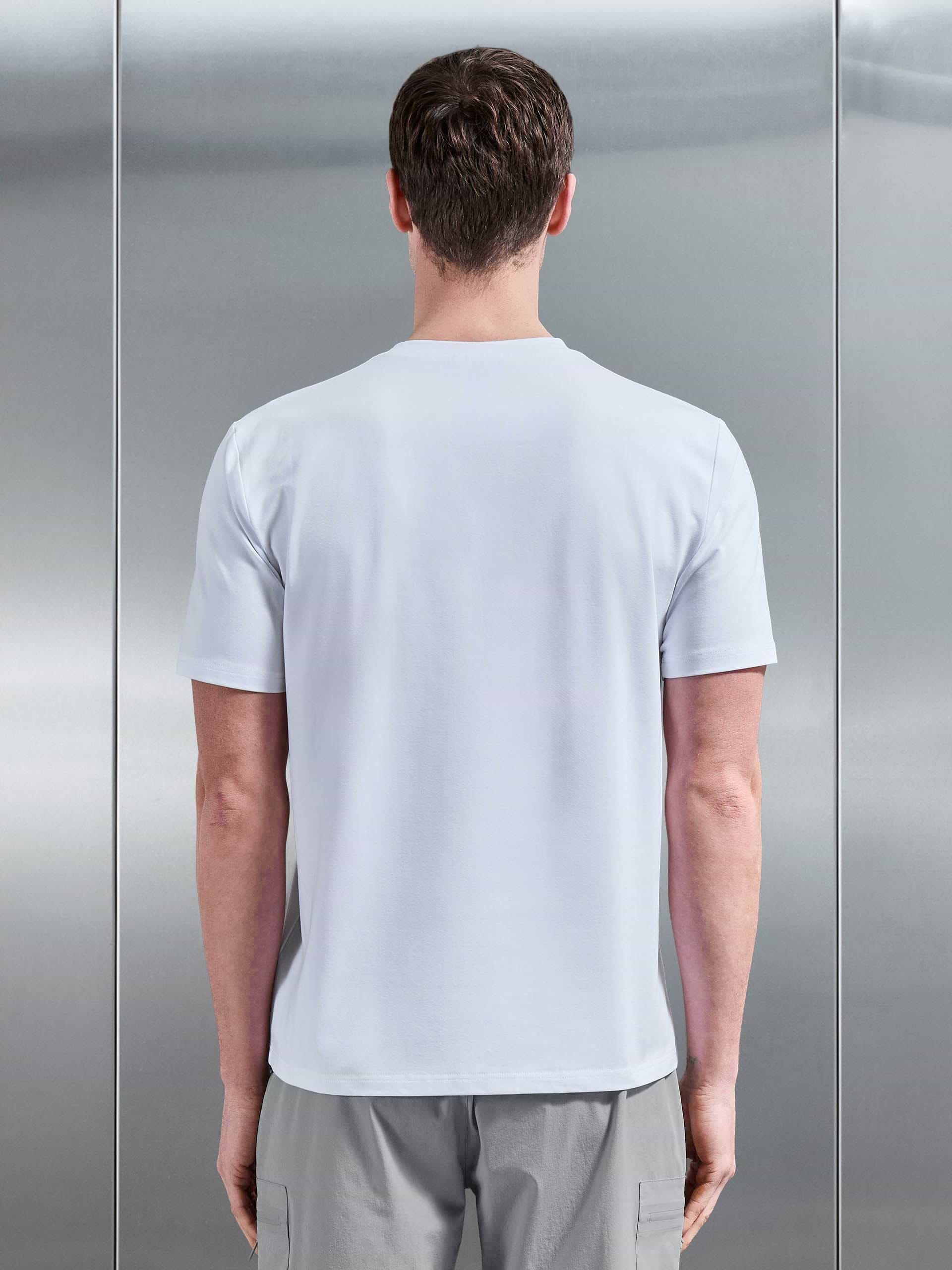 Active Cargo T-Shirt in White Mid Grey