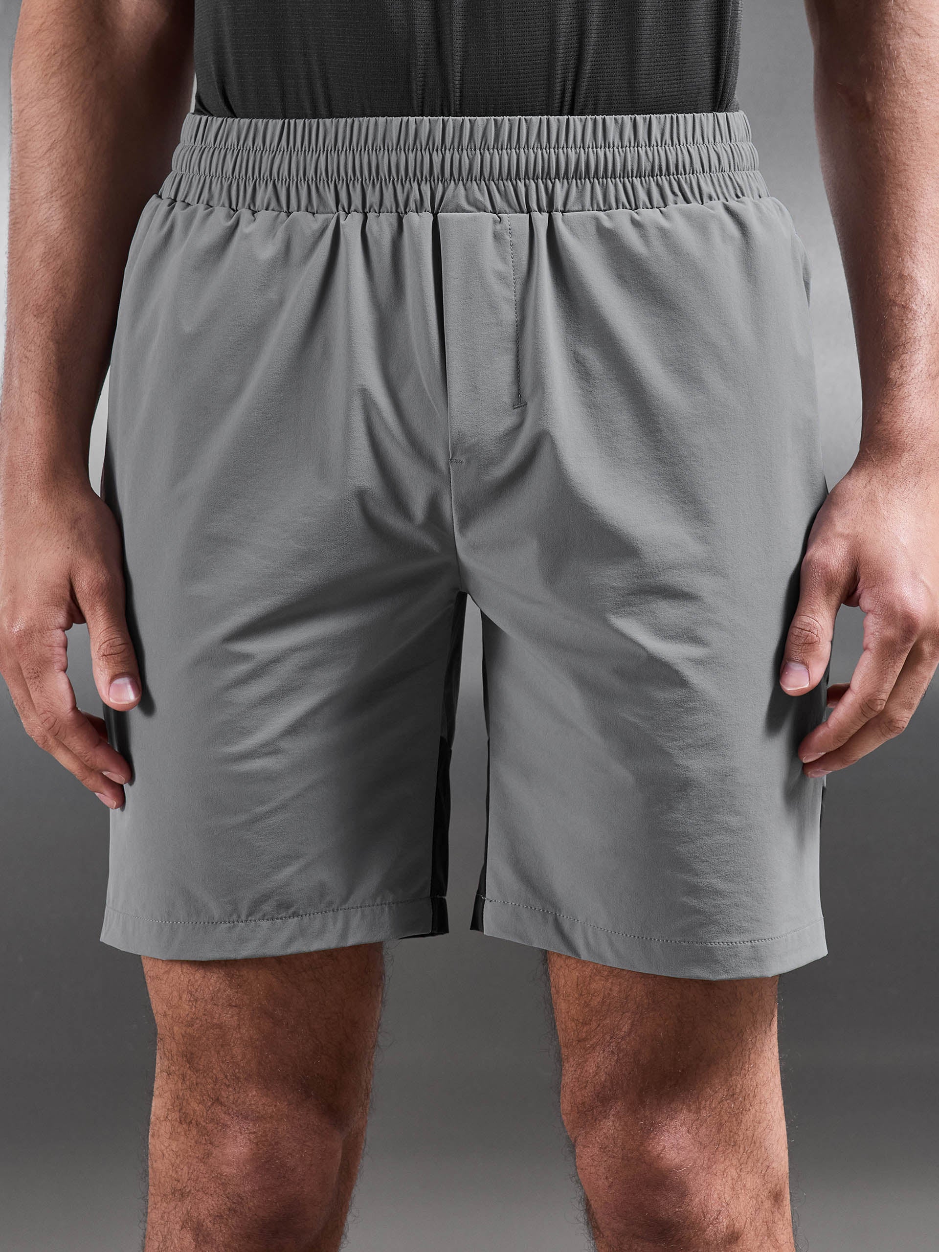 Mens Active Colour Block Short in Mid Grey Grey