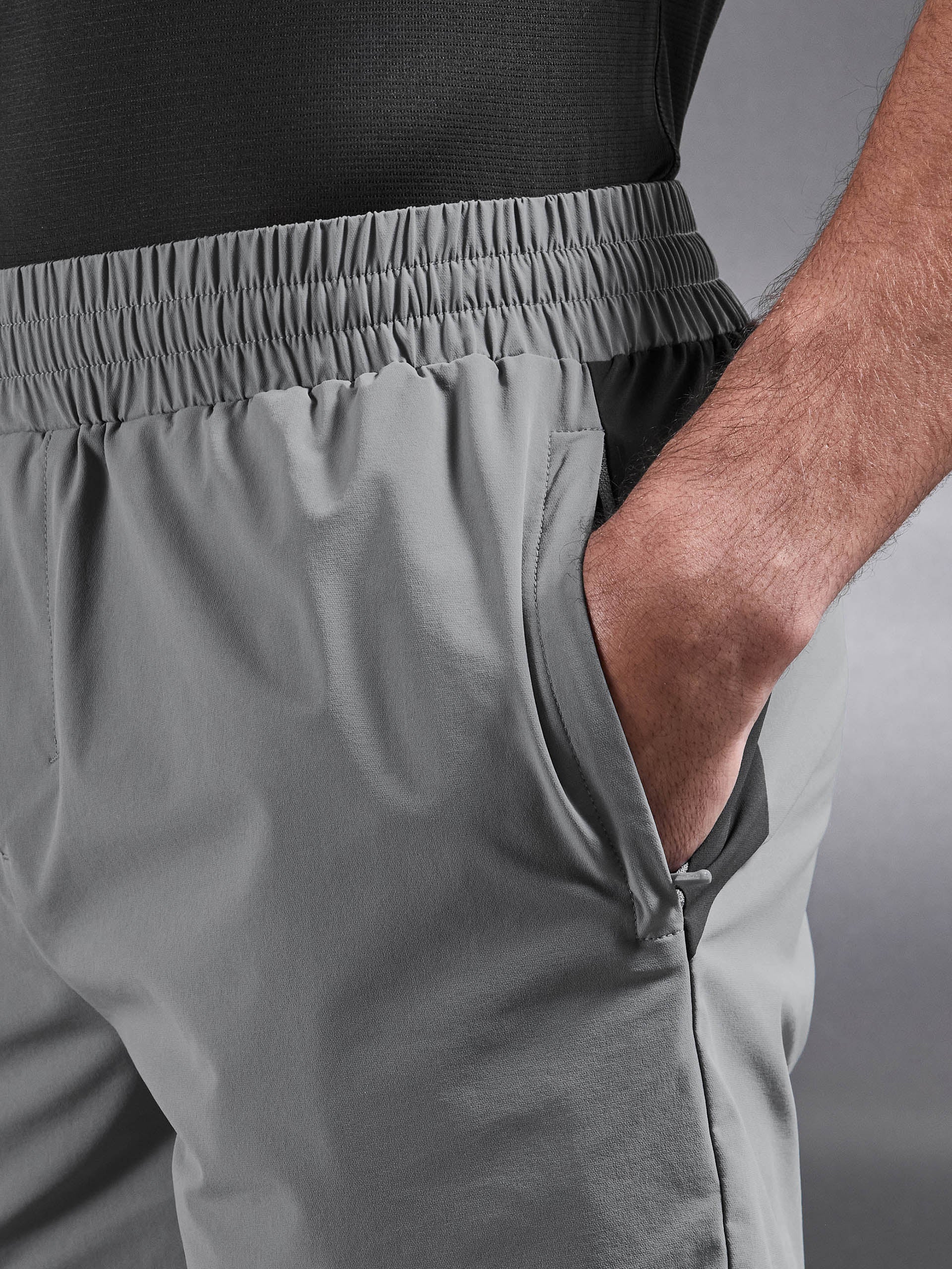 Mens Active Colour Block Short in Mid Grey Grey