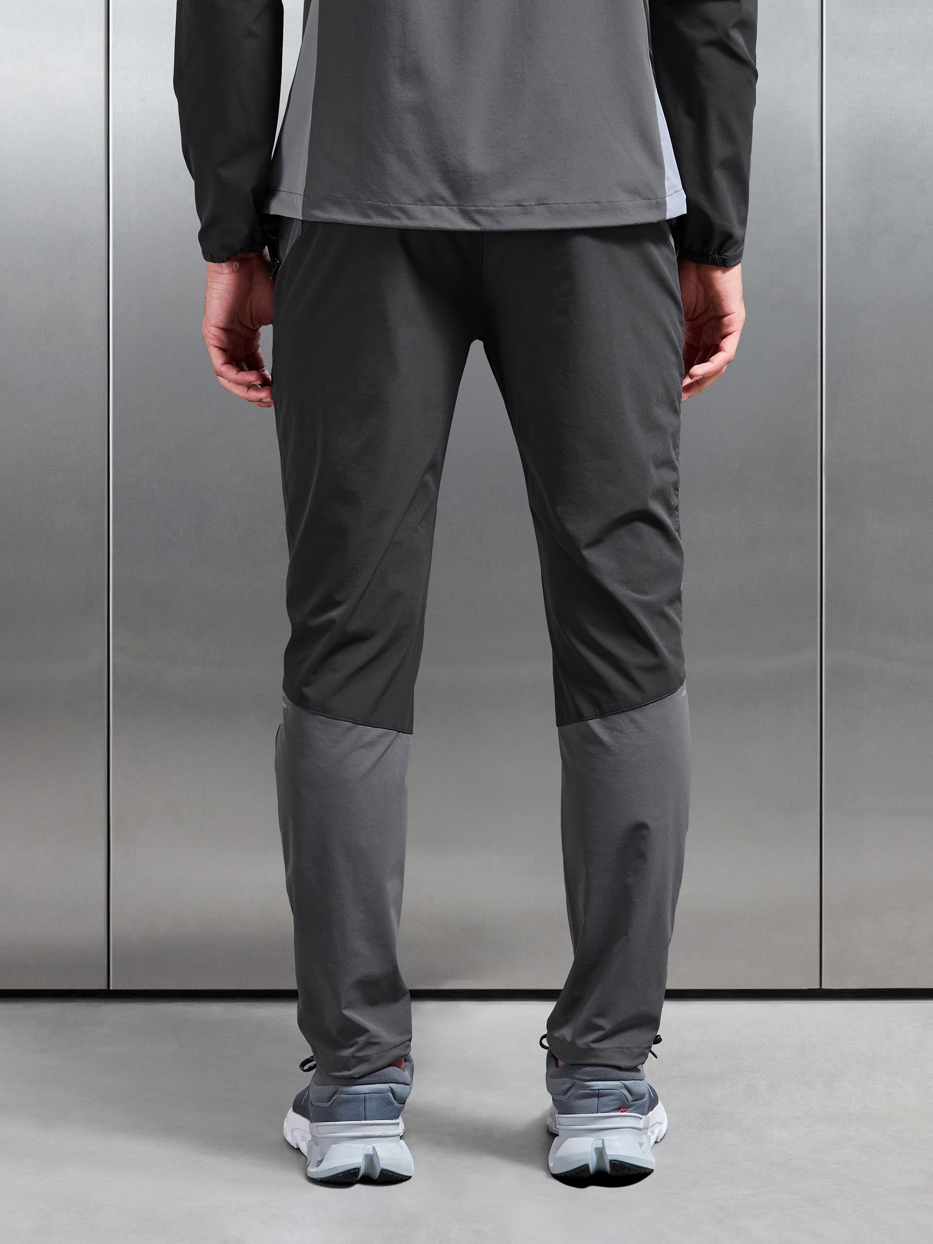 Mens Active Colour Block Trackpant in Grey