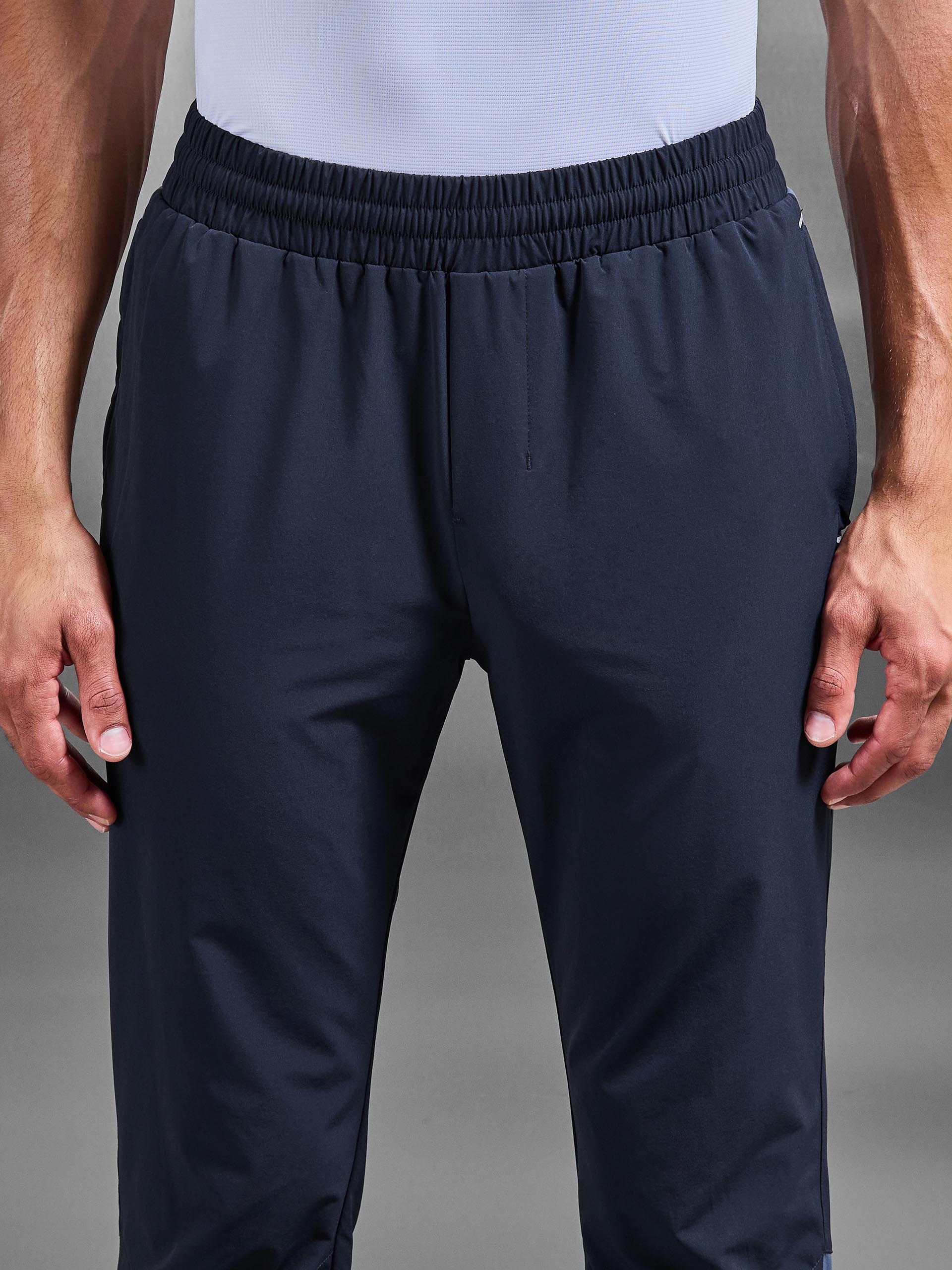 Mens Active Colour Block Trackpant in Navy Steel Blue