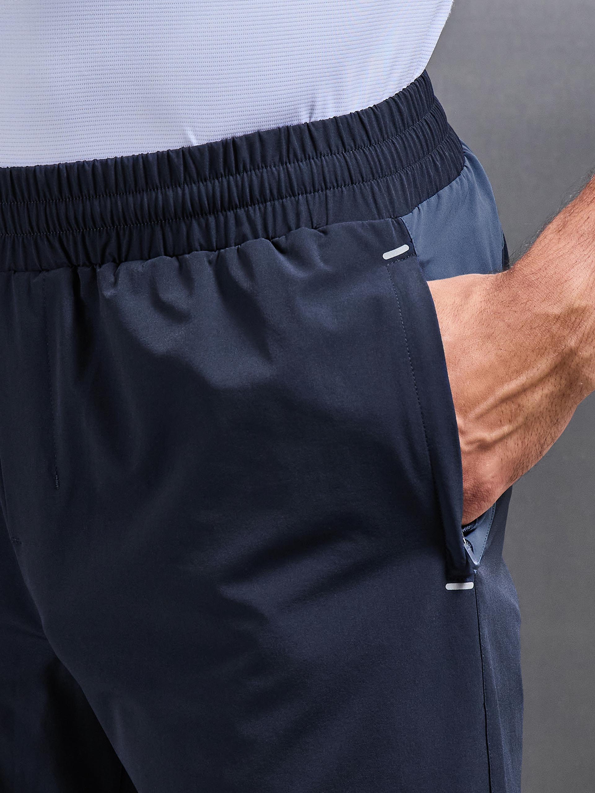 Mens Active Colour Block Trackpant in Navy Steel Blue