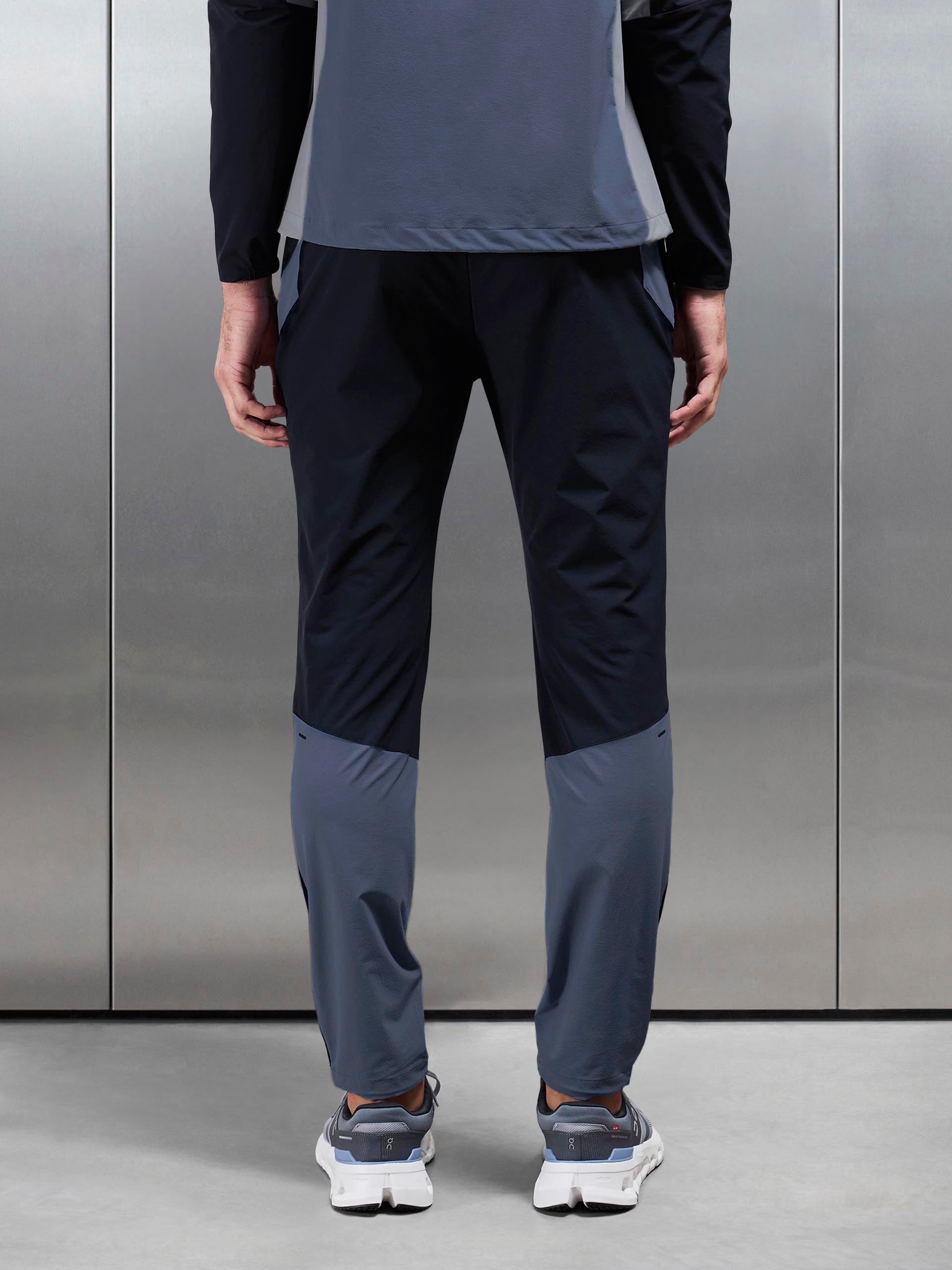 Mens Active Colour Block Trackpant in Navy