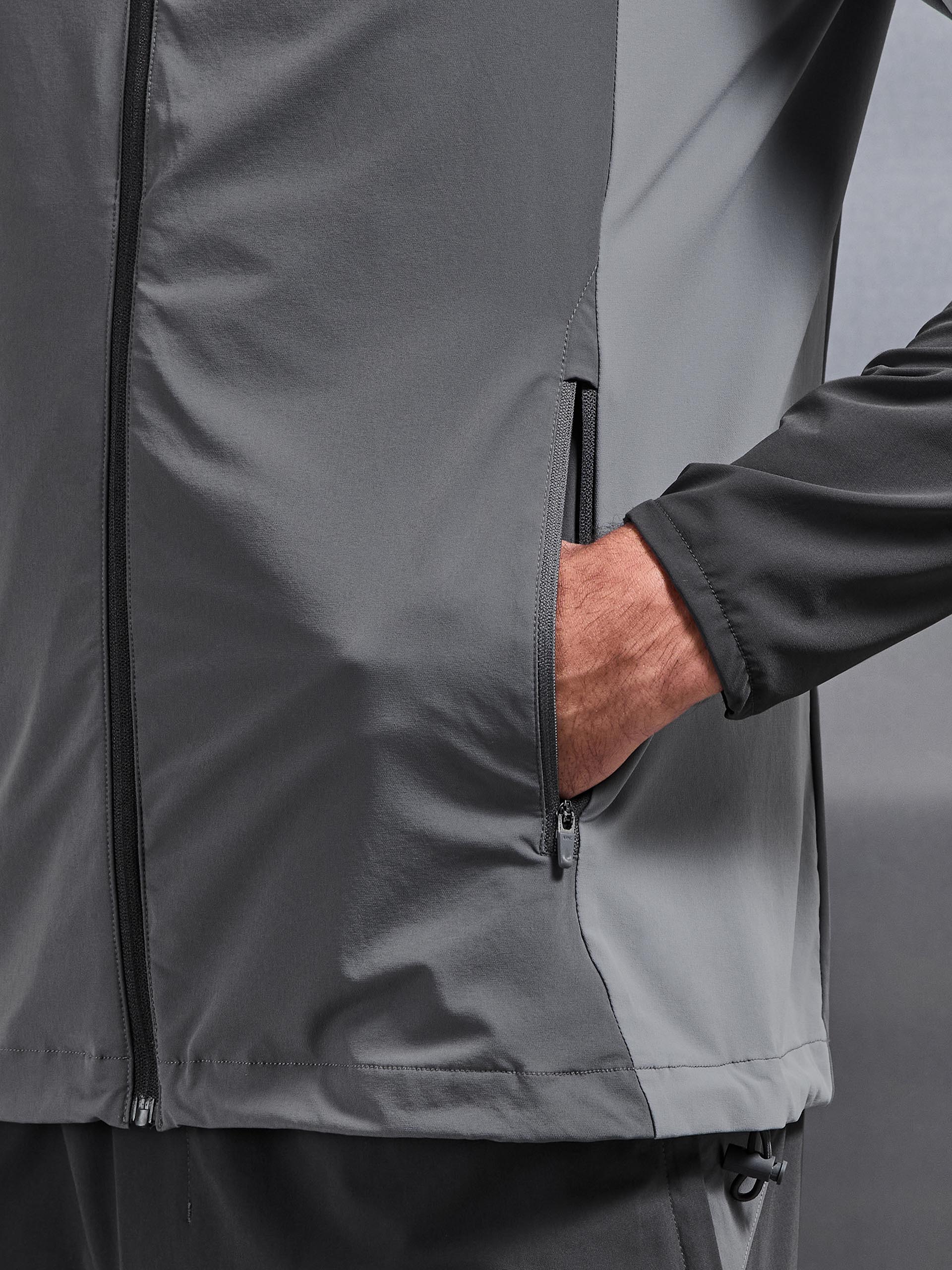Active Colour Block Windbreaker in Grey