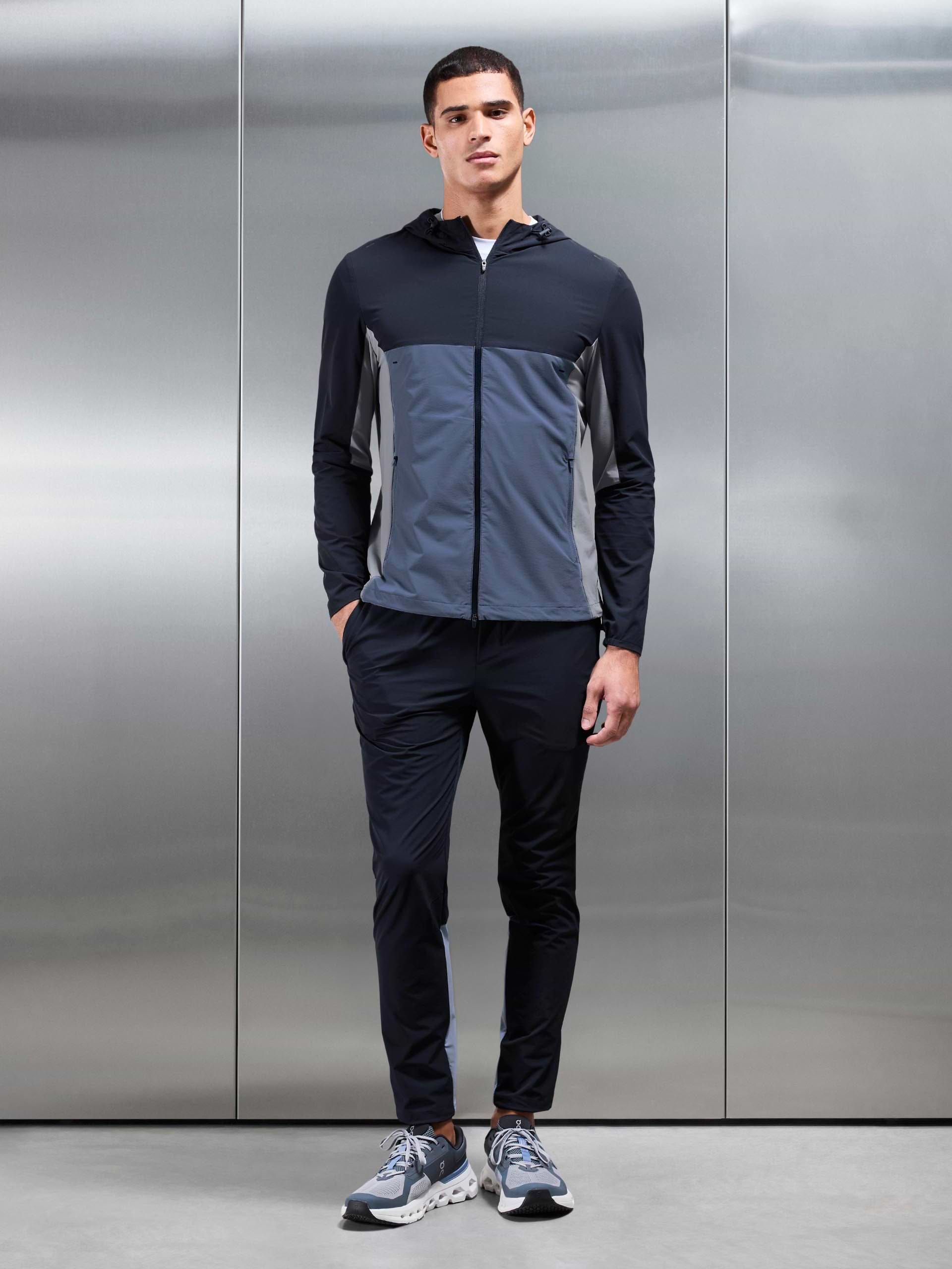 Active Colour Block Windbreaker in Navy