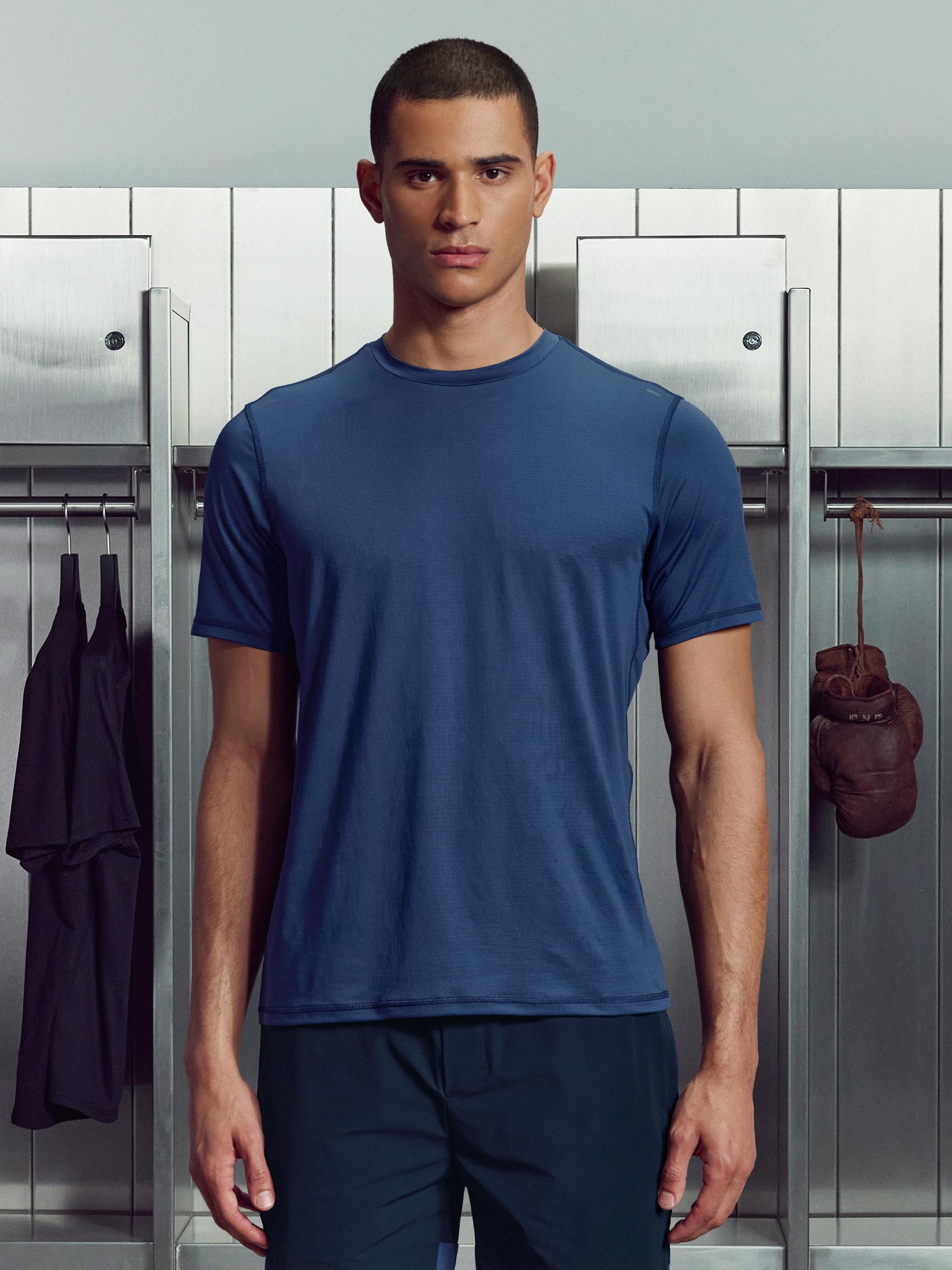 Mens Active Essential T-Shirt in Steel Blue