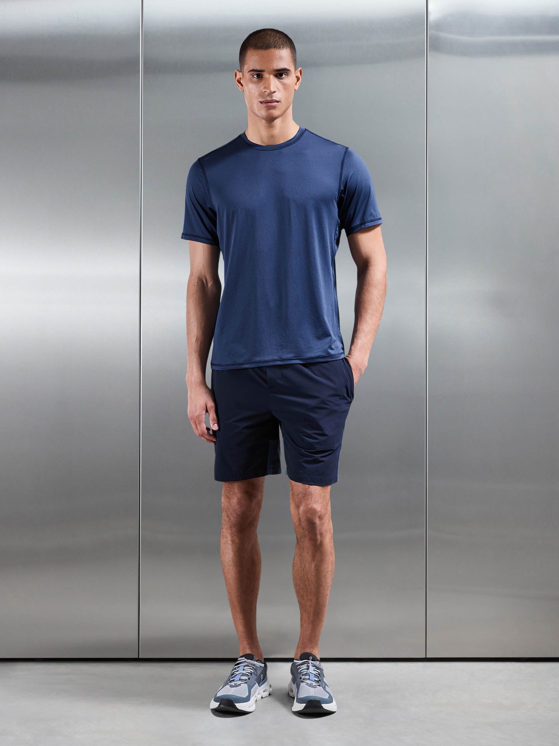 Mens Active Essential T-Shirt in Steel Blue