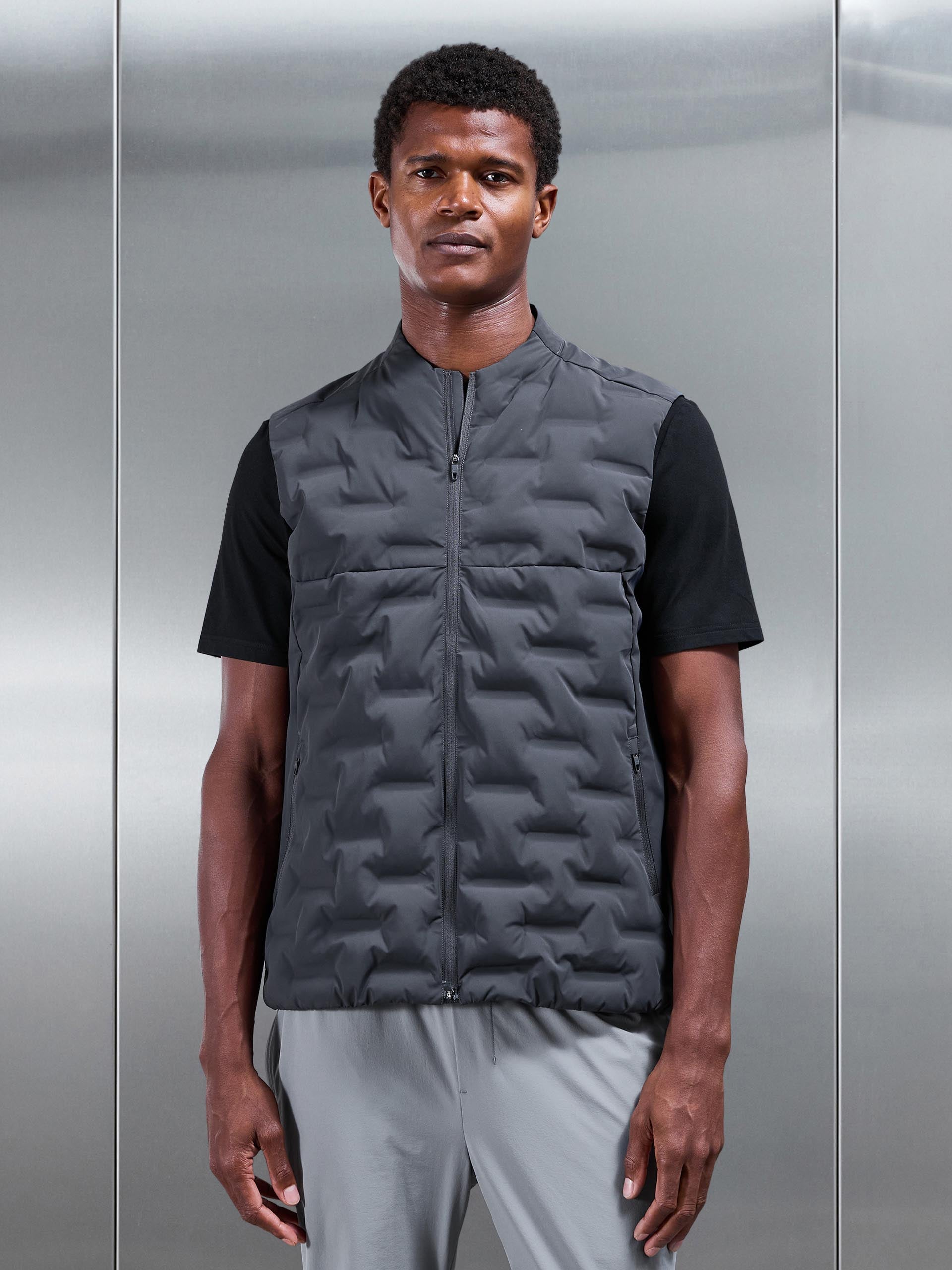 Mens Active Gilet in Grey