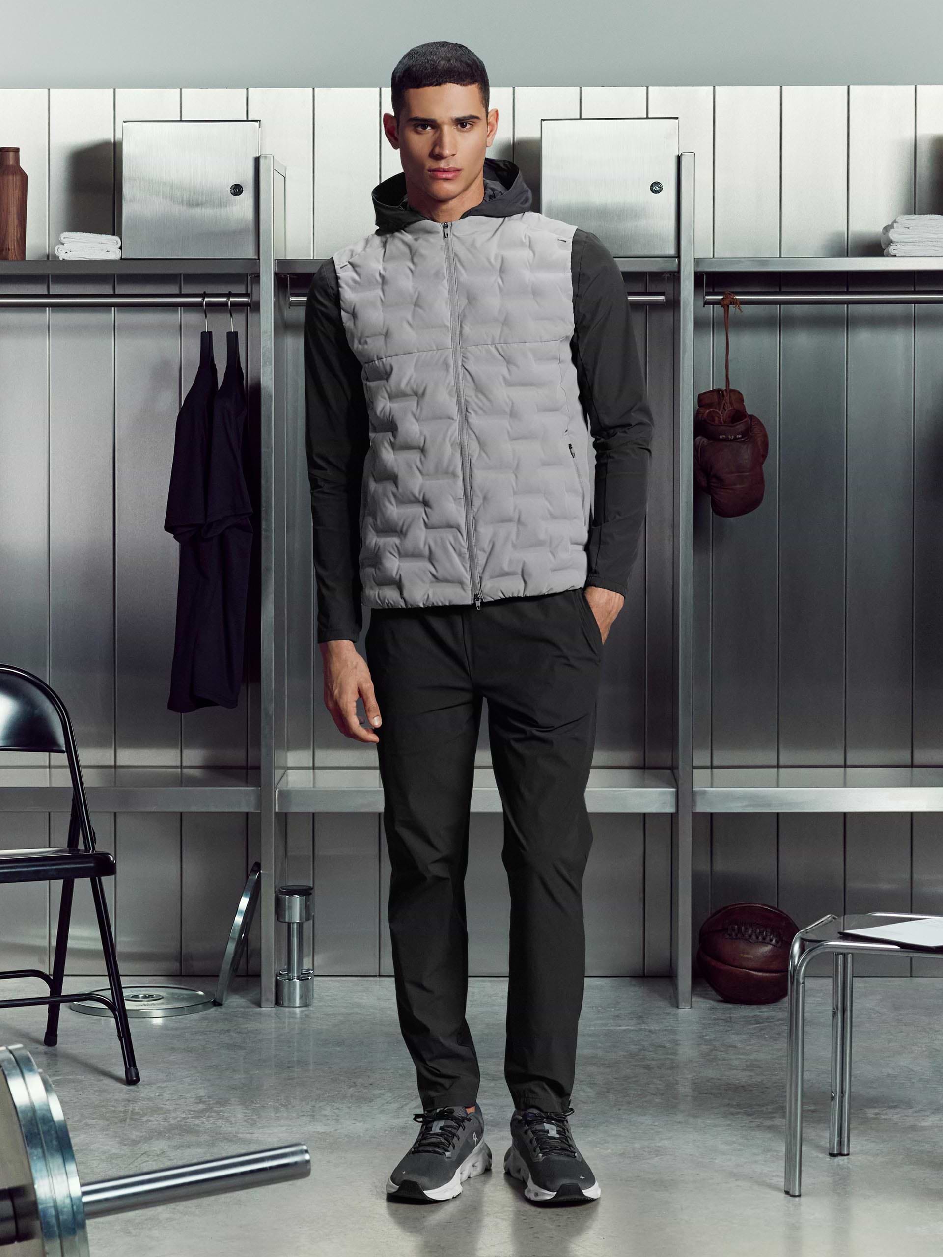 Mens Active Gilet in Mid Grey