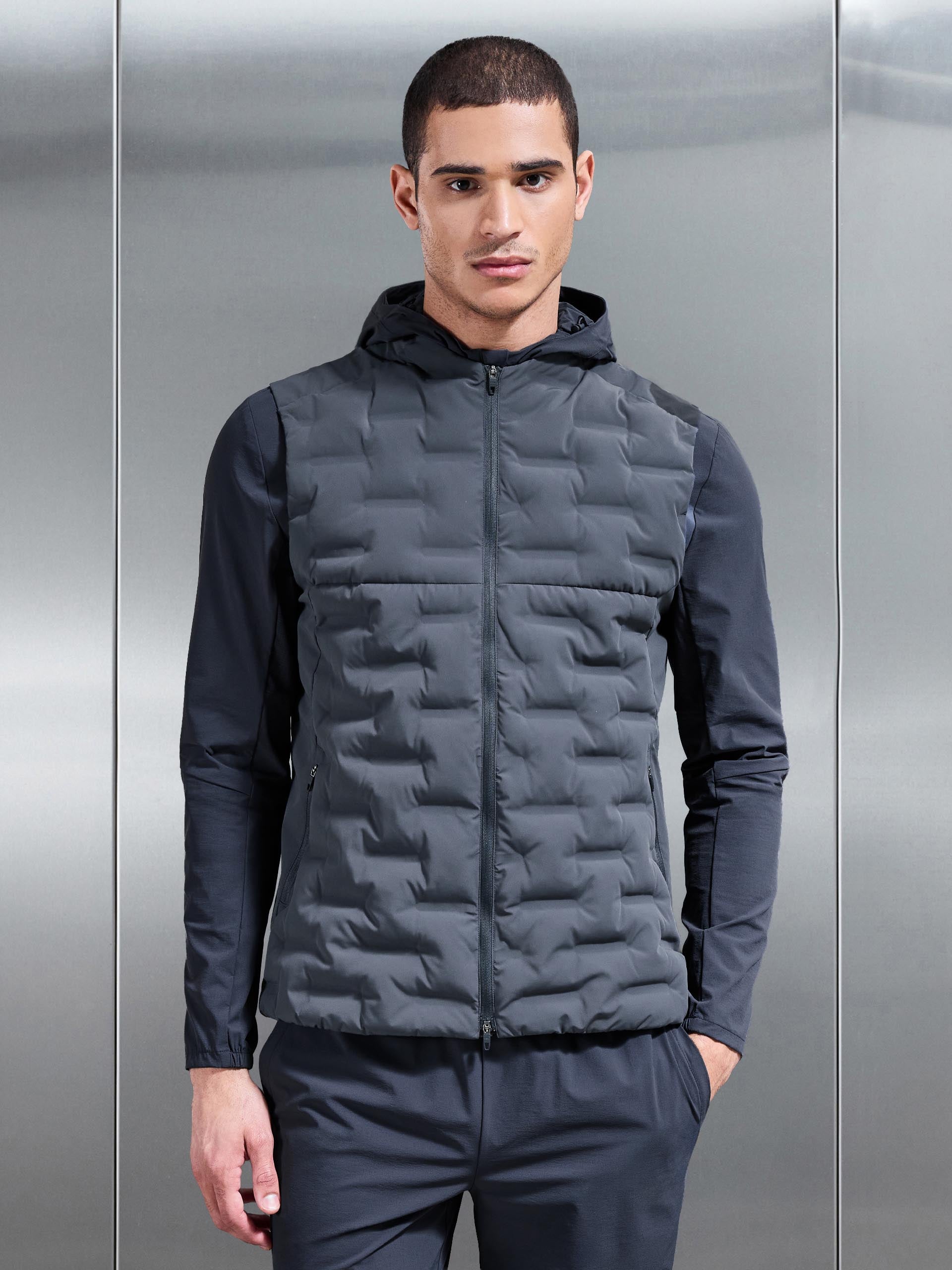 Mens Active Gilet in Slate Blue