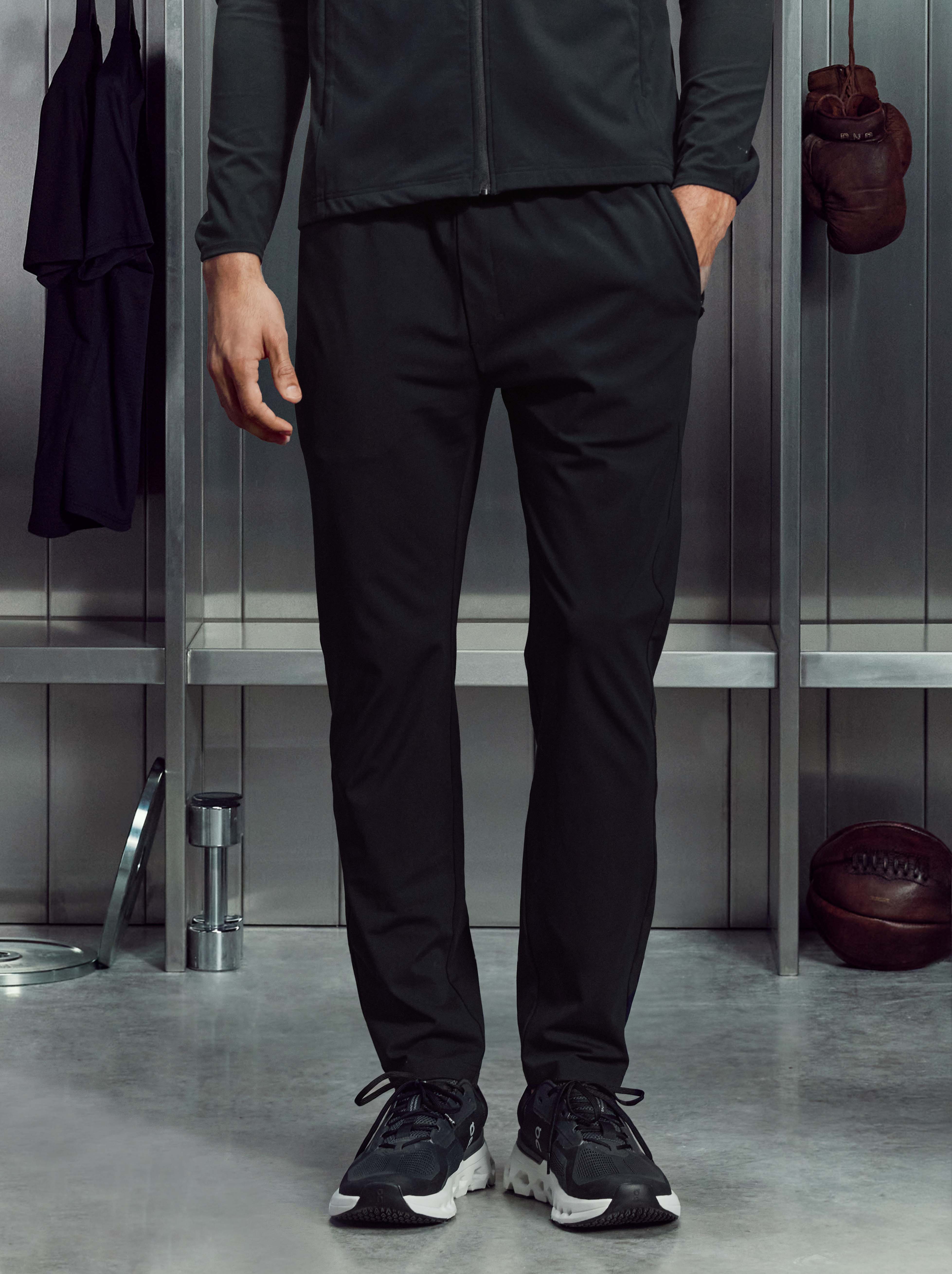 Mens Active Jersey Jogger in Black