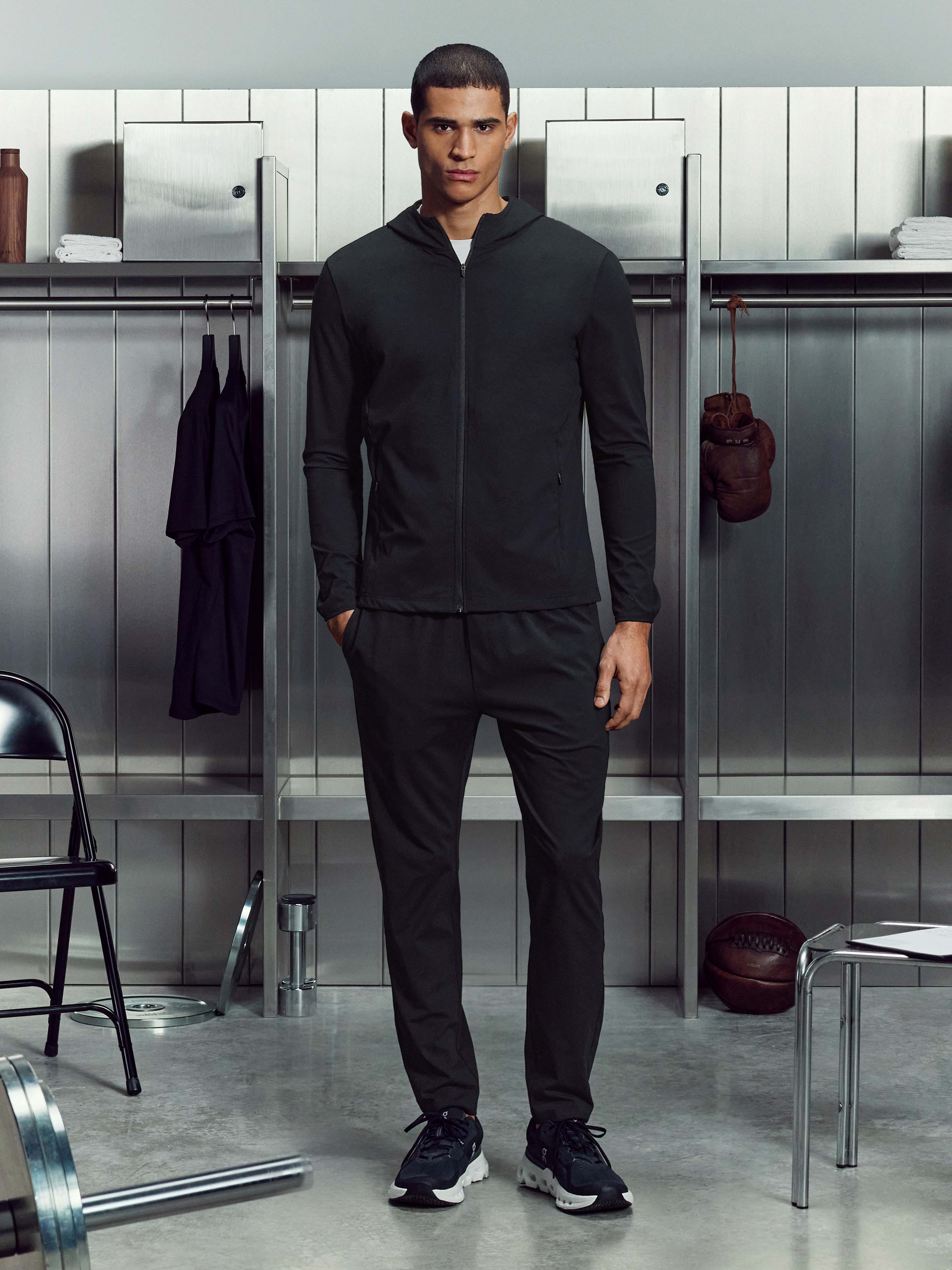 Mens Active Jersey Jogger in Black