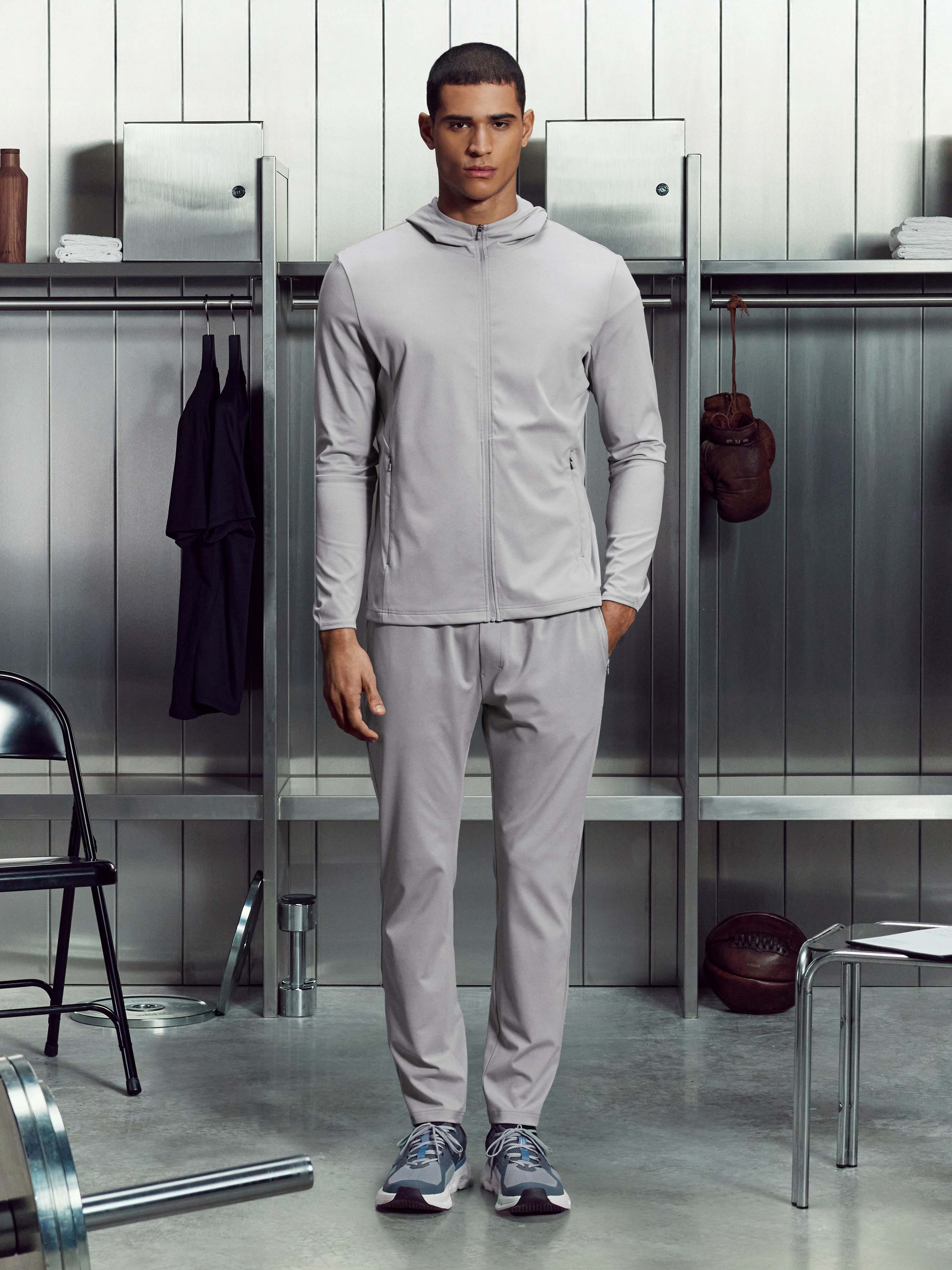 Mens Active Jersey Jogger in Marl Grey
