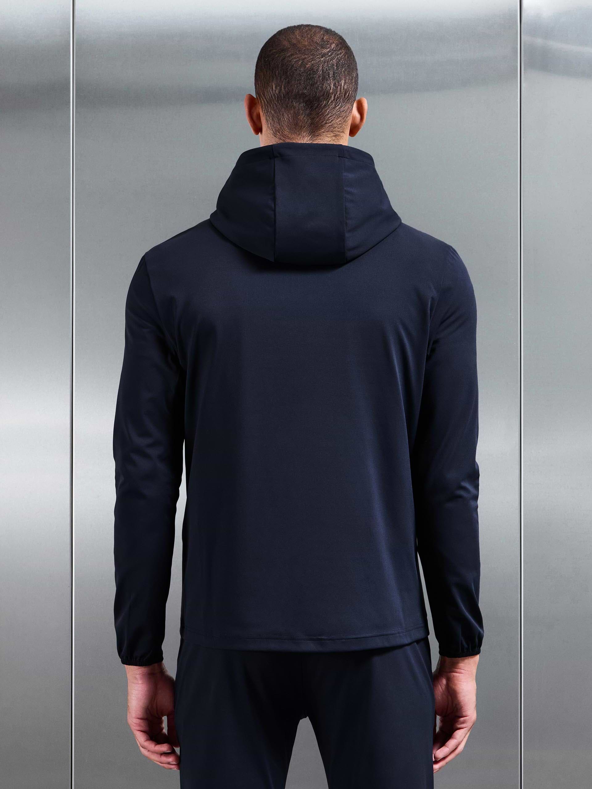 Active Jersey Zip Hoodie in Navy