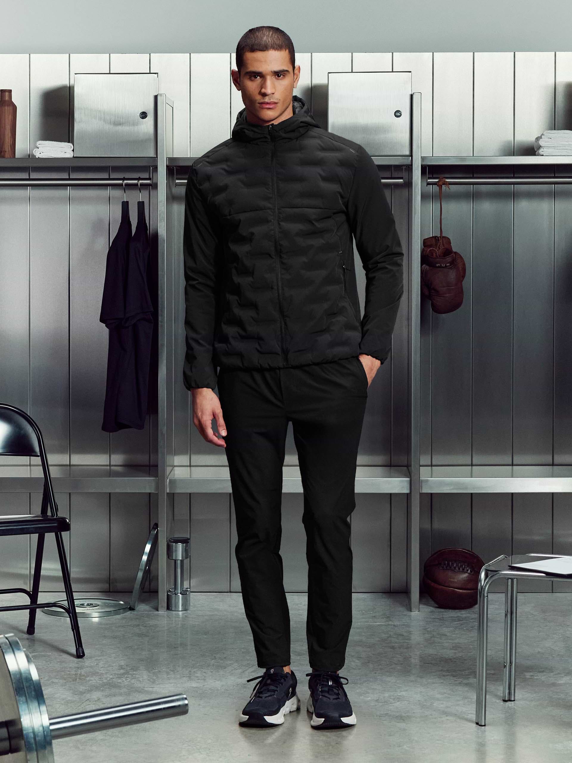 Active Quilted Windbreaker in Black