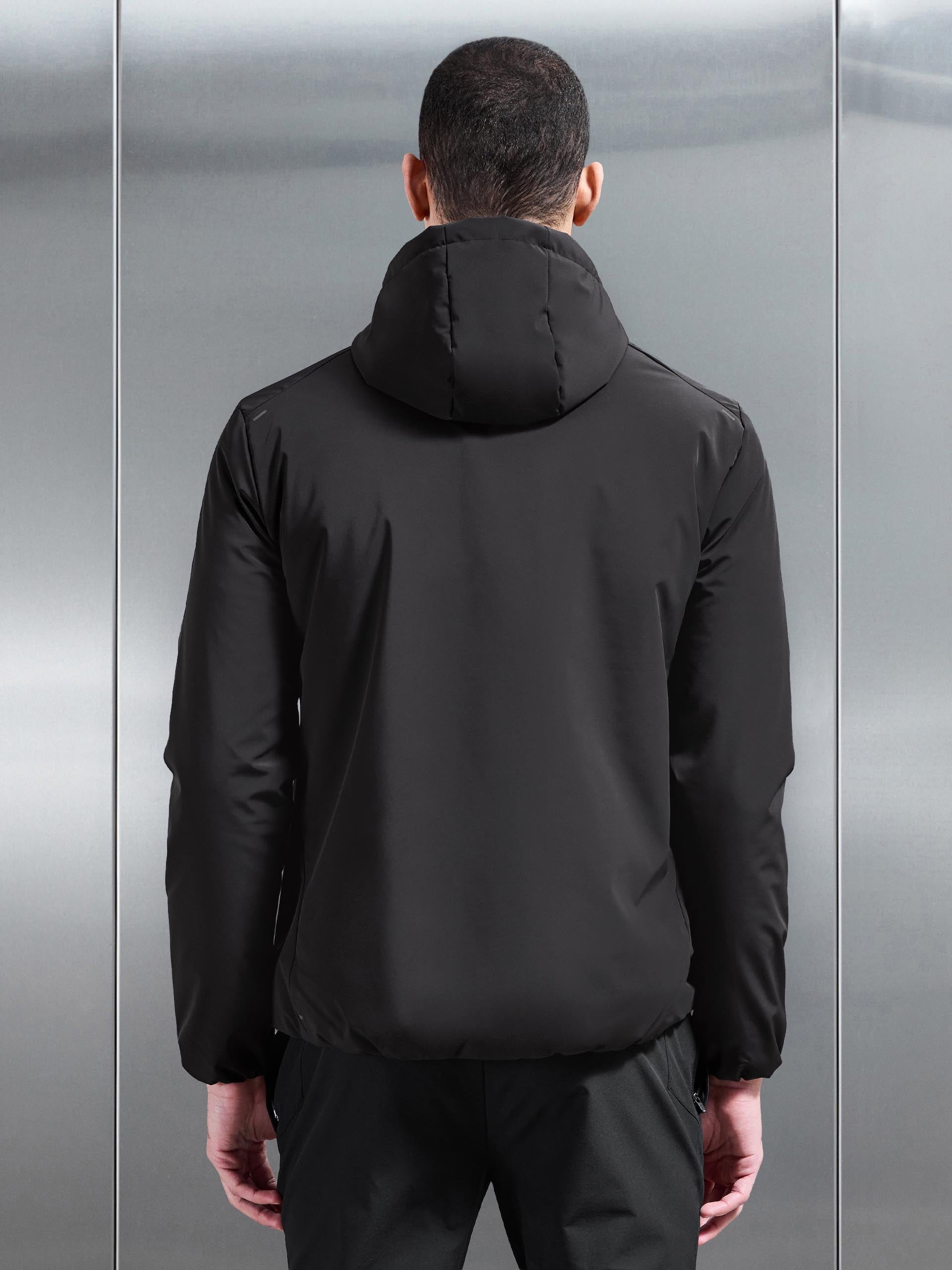 Mens Active Quilted Windbreaker in Black